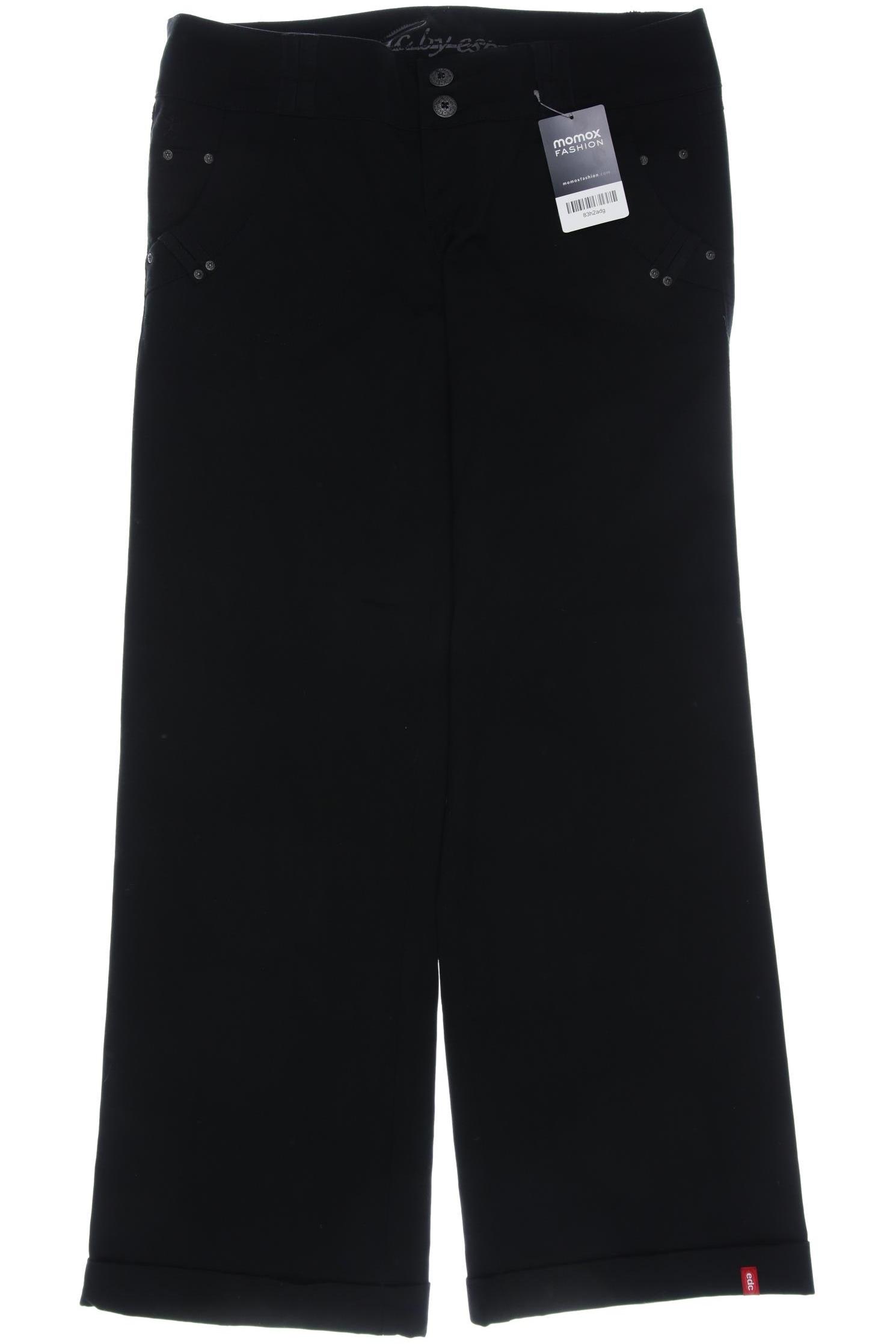

edc by Esprit Damen Stoffhose, schwarz, Gr. 38