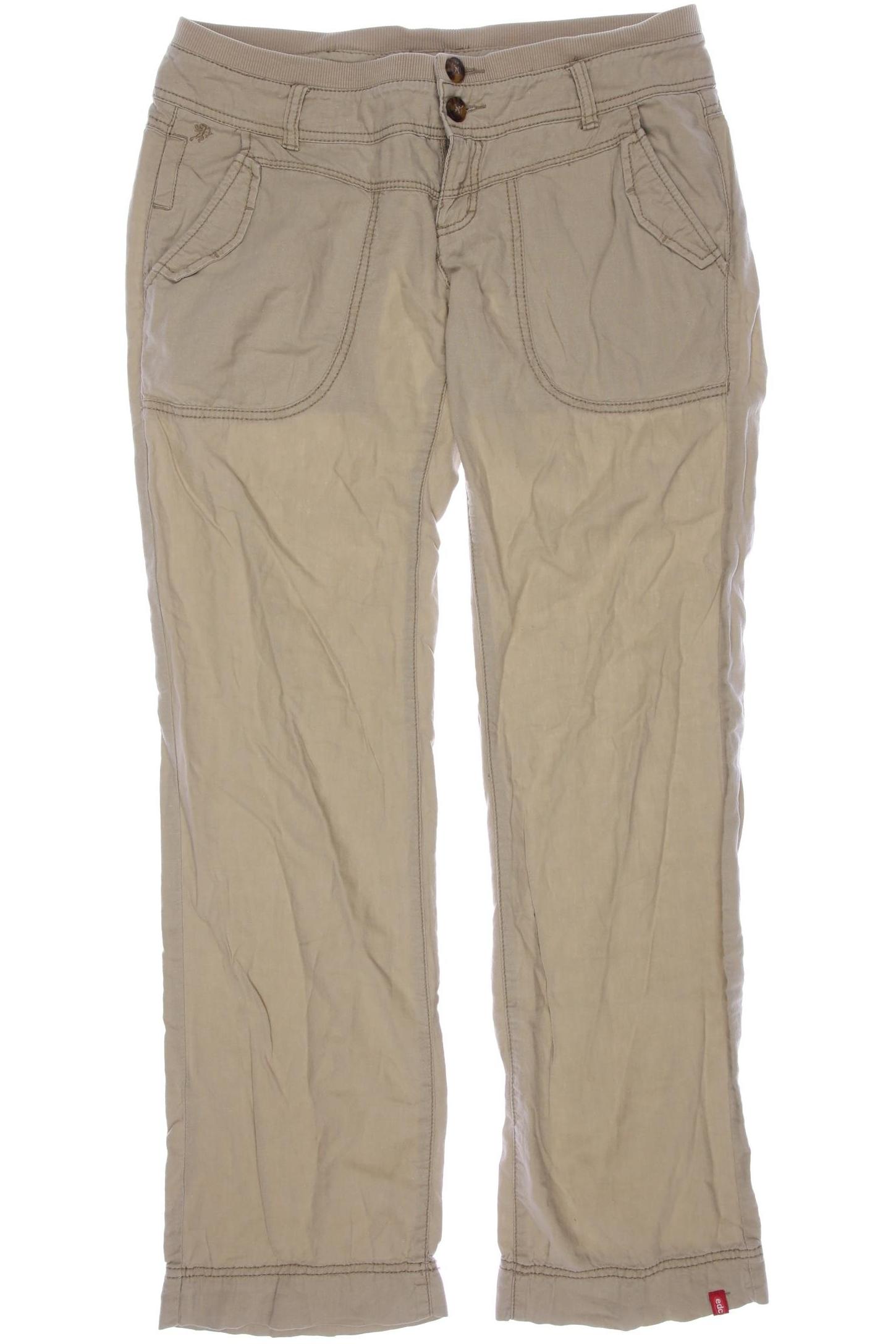 

edc by Esprit Damen Stoffhose, beige, Gr. 36
