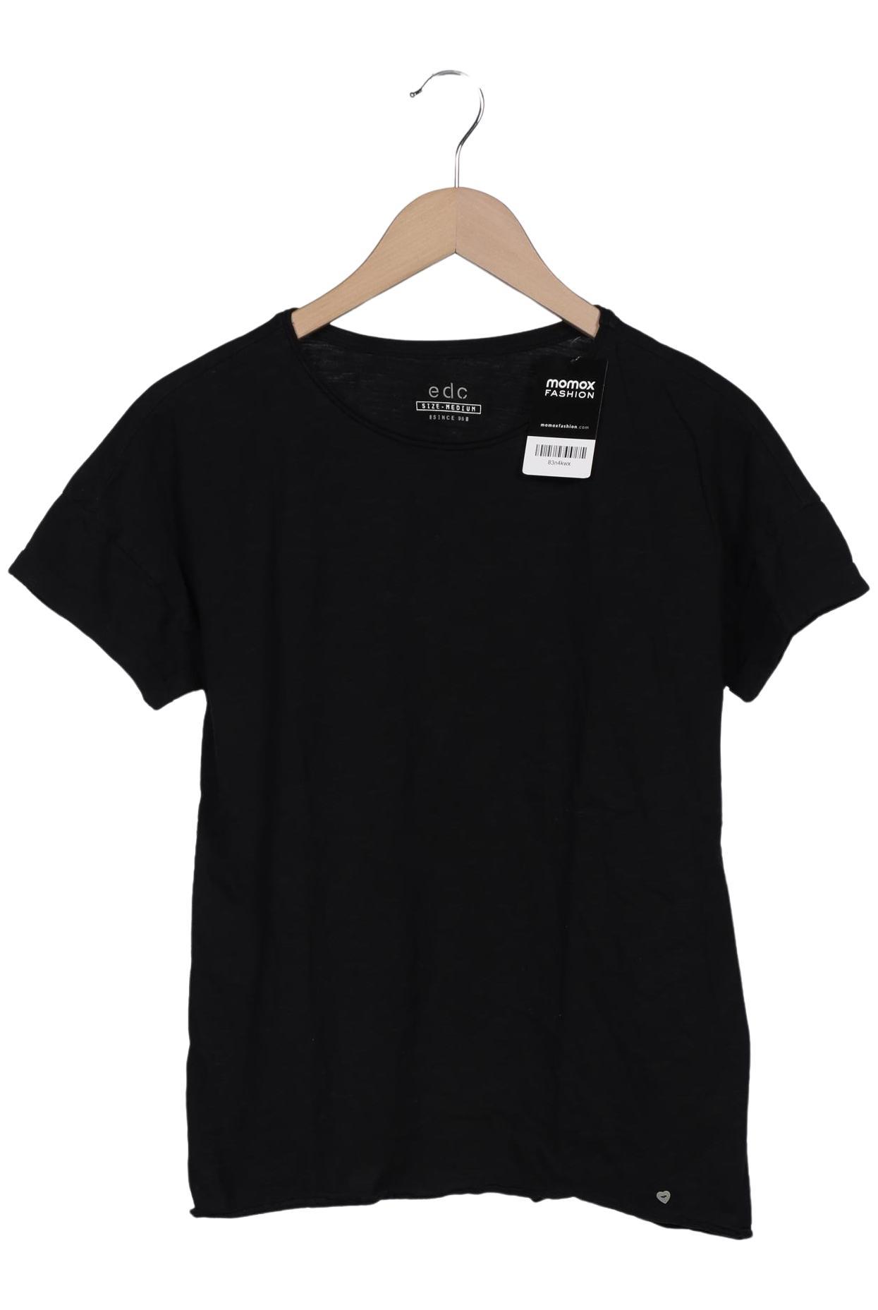 

edc by Esprit Damen T-Shirt, schwarz, Gr. 38