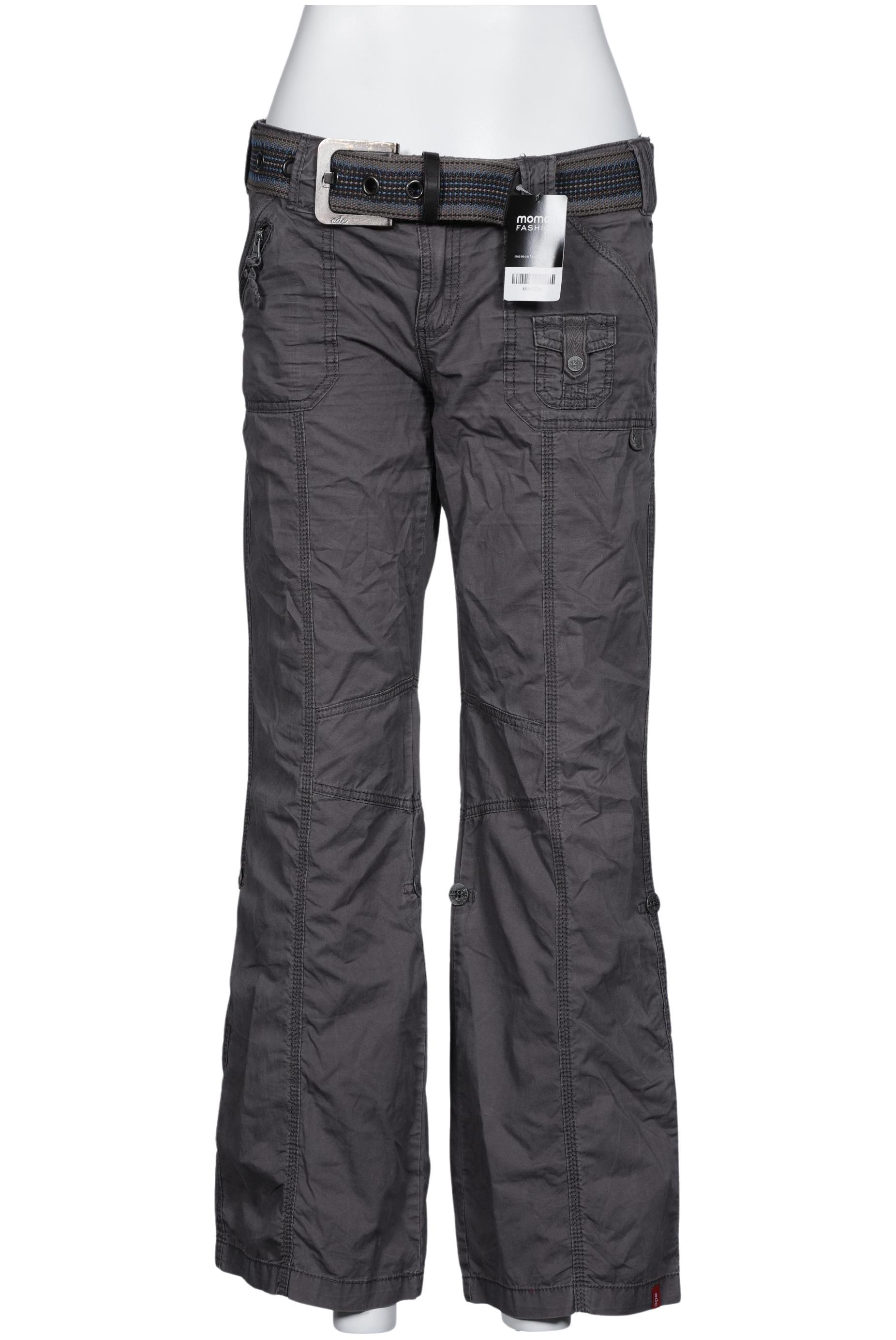 

edc by Esprit Damen Stoffhose, grau, Gr. 42