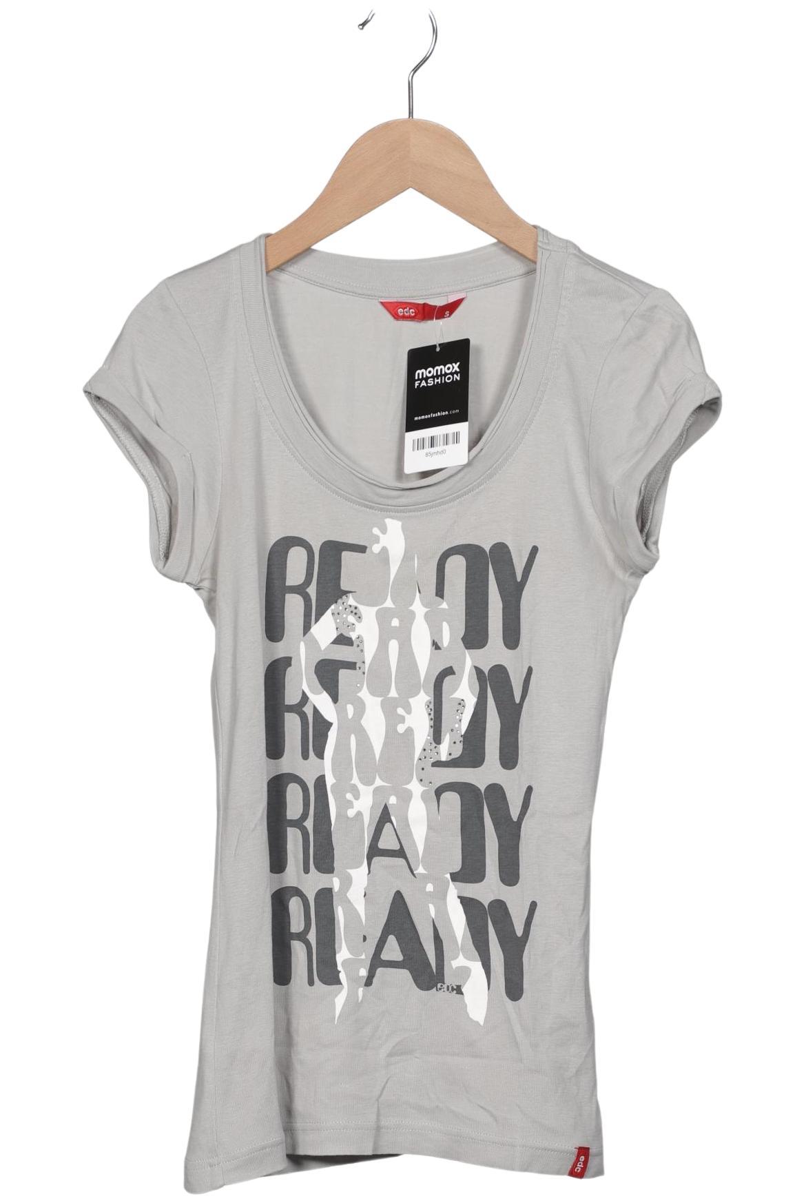 

edc by Esprit Damen T-Shirt, grau, Gr. 36