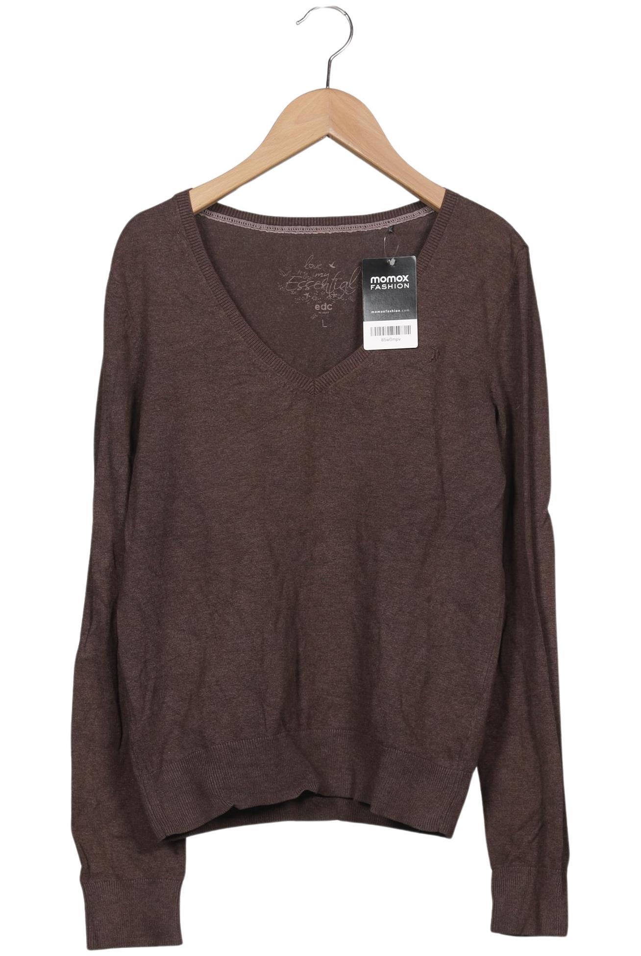 

edc by Esprit Damen Pullover, braun, Gr. 42