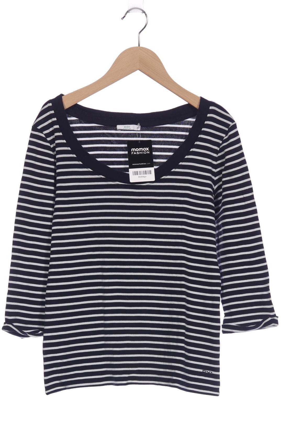

edc by Esprit Damen Langarmshirt, marineblau, Gr. 38