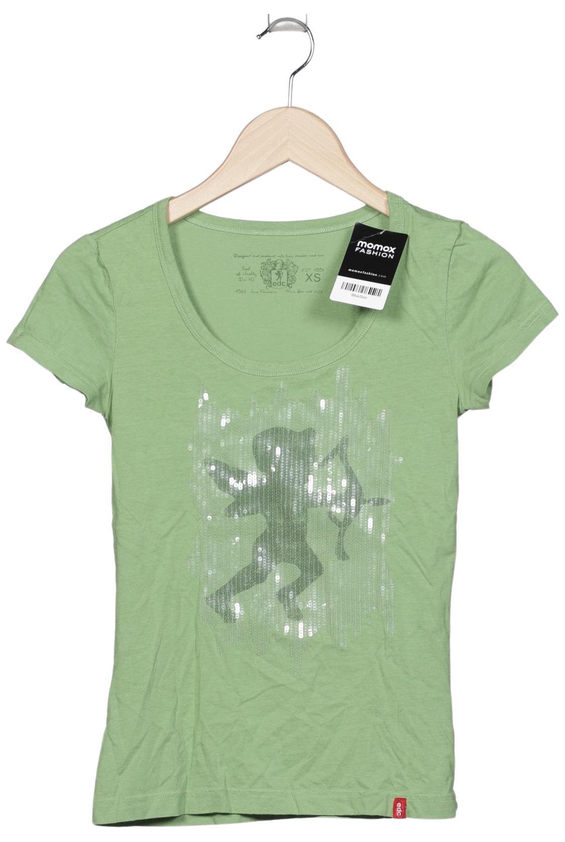 

edc by Esprit Damen T-Shirt, hellgrün, Gr. 34