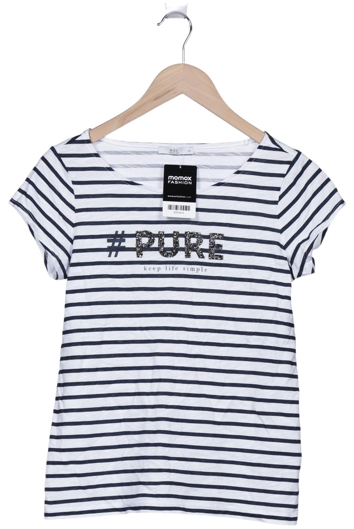 

edc by Esprit Damen T-Shirt, marineblau, Gr. 34