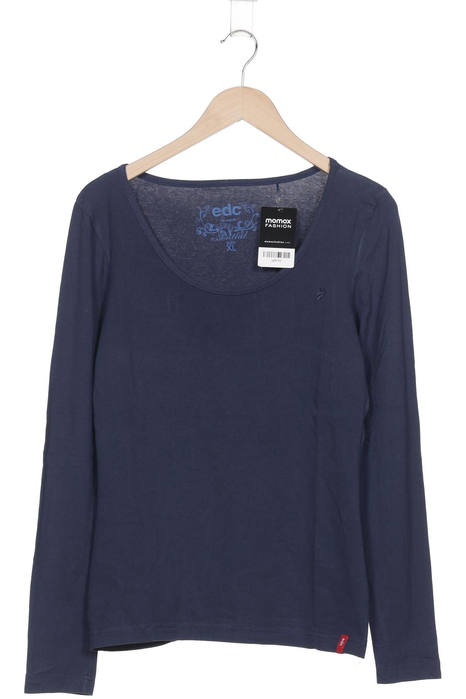 

edc by Esprit Damen Langarmshirt, marineblau, Gr. 44