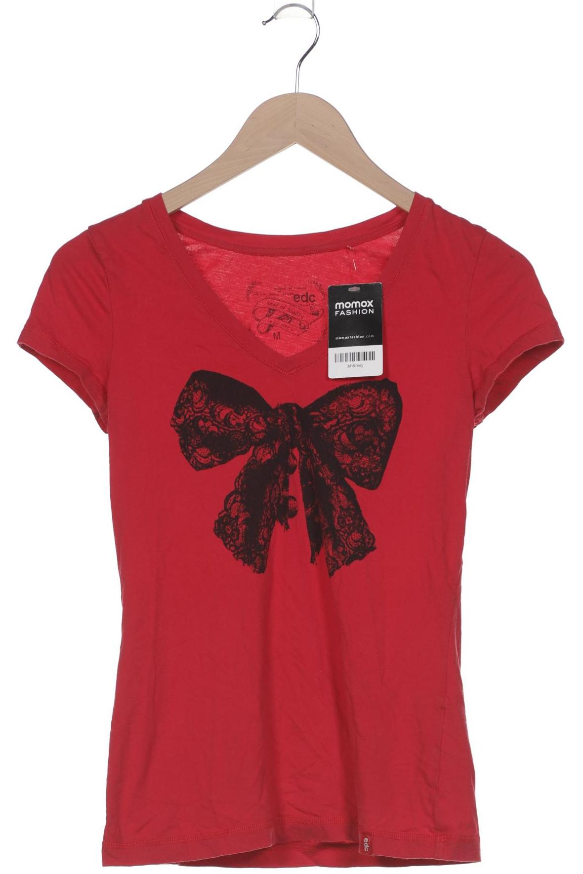 

edc by Esprit Damen T-Shirt, rot, Gr. 38