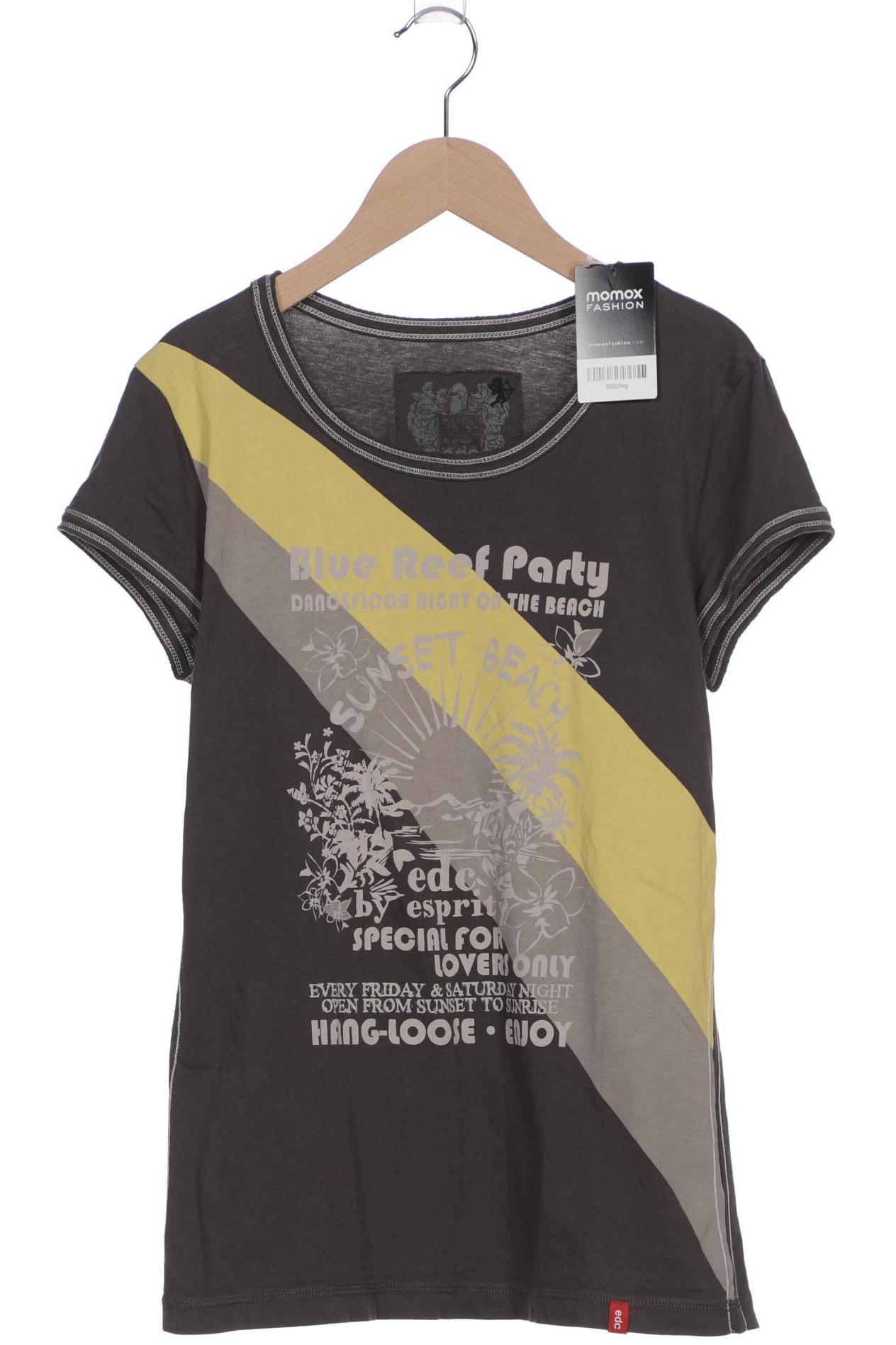 

edc by Esprit Damen T-Shirt, grau, Gr. 42