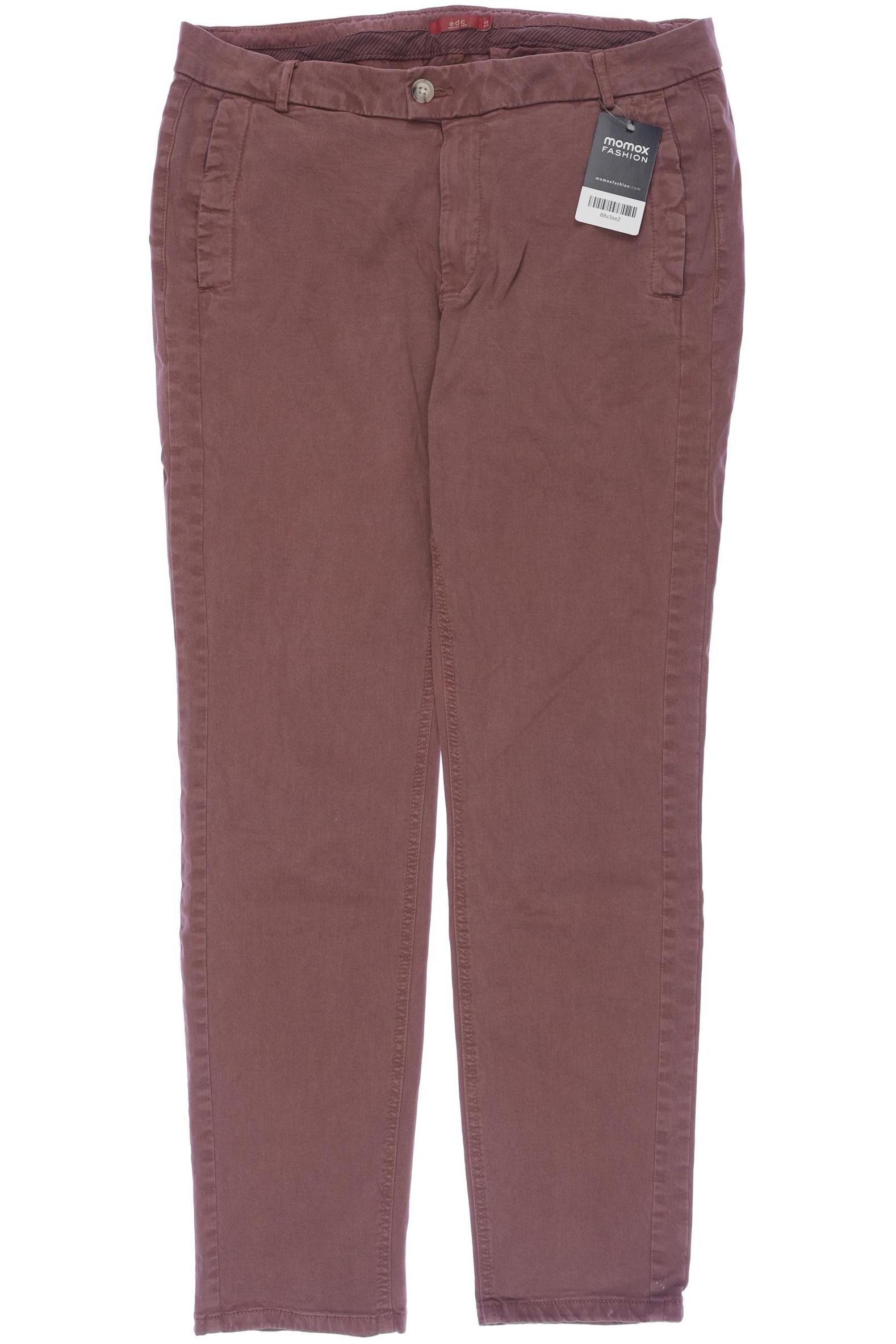 

edc by Esprit Damen Stoffhose, bordeaux, Gr. 42