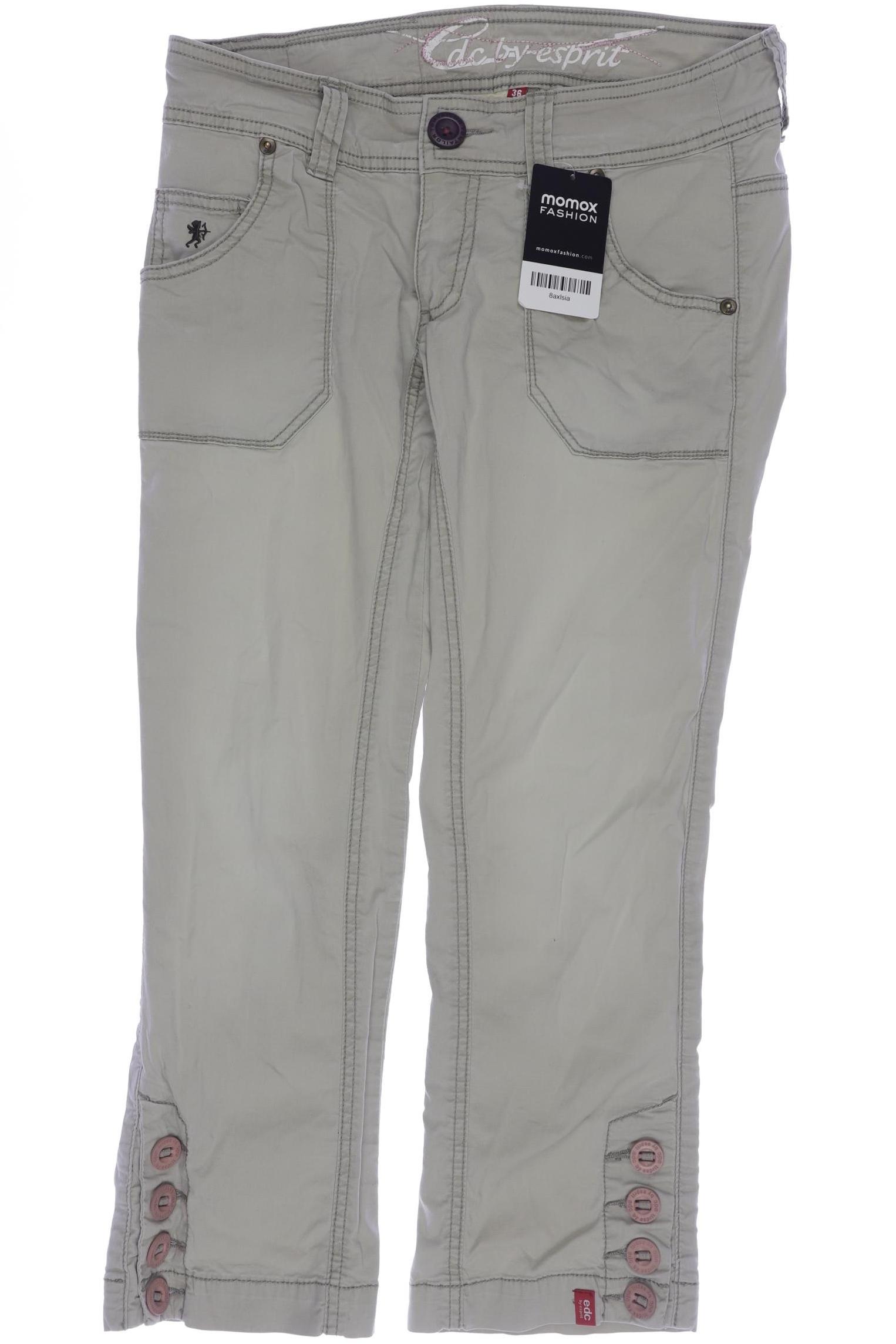 

edc by Esprit Damen Stoffhose, grün, Gr. 36