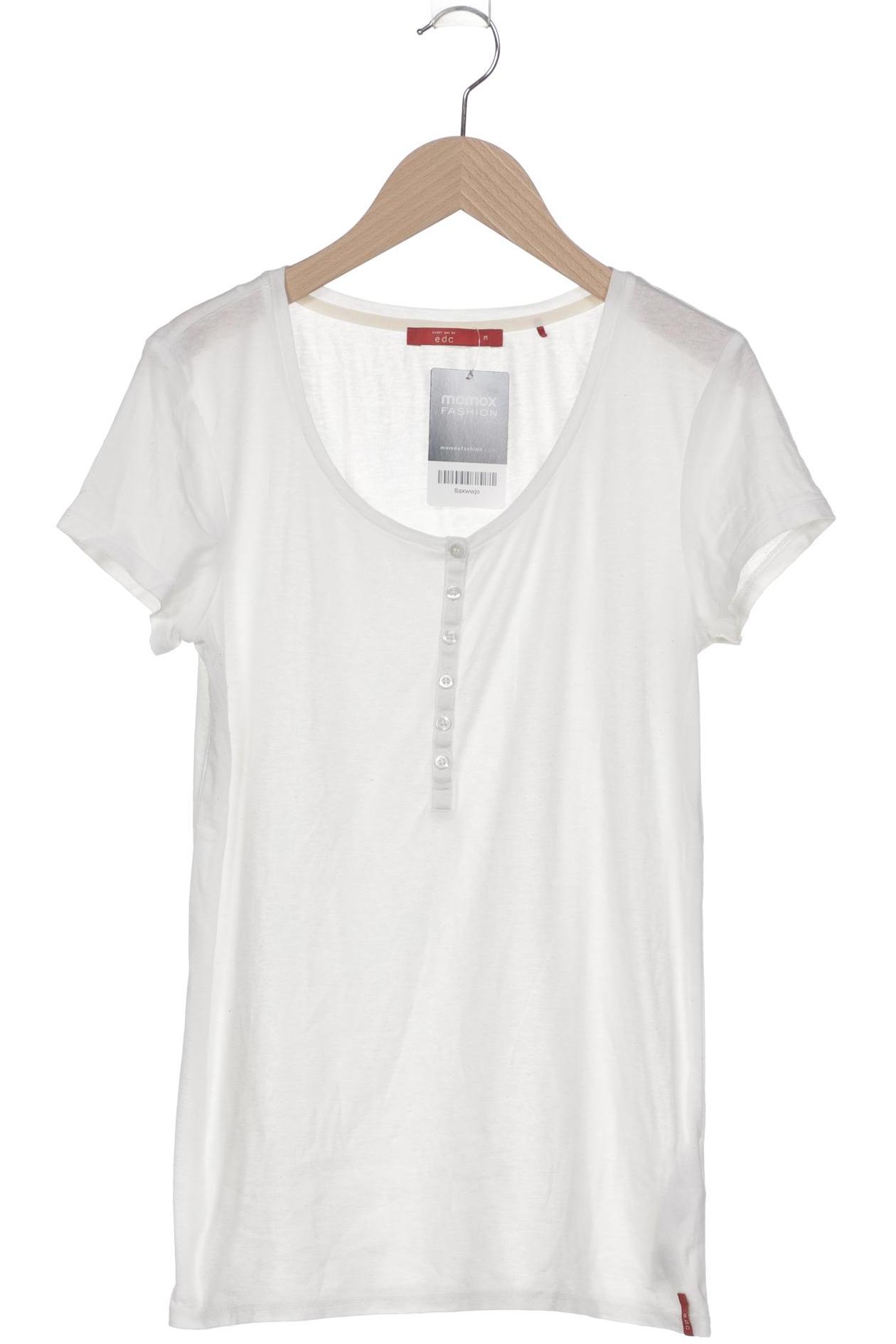

edc by Esprit Damen T-Shirt, weiß, Gr. 38