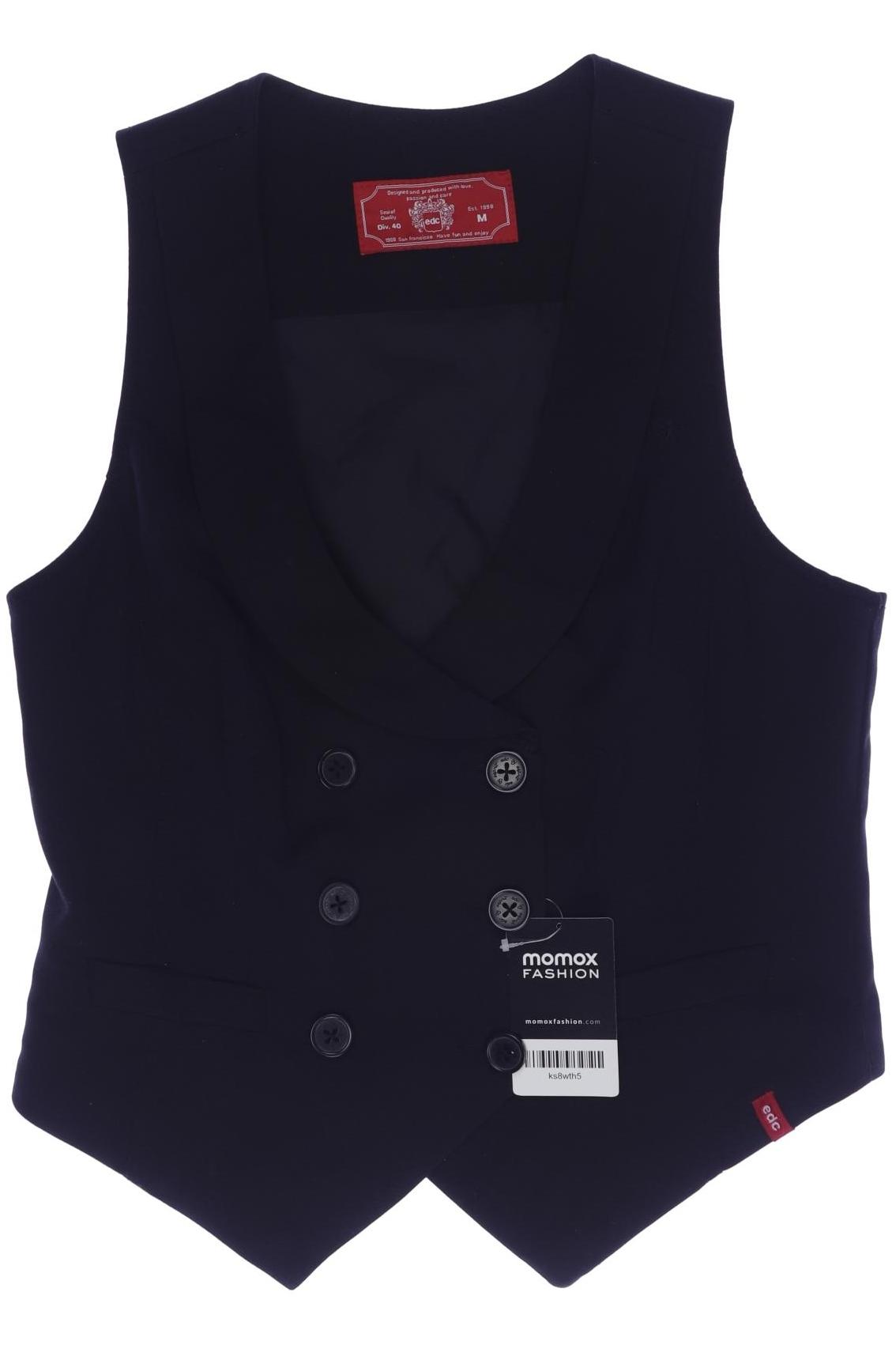 

edc by Esprit Damen Weste, schwarz, Gr. 38