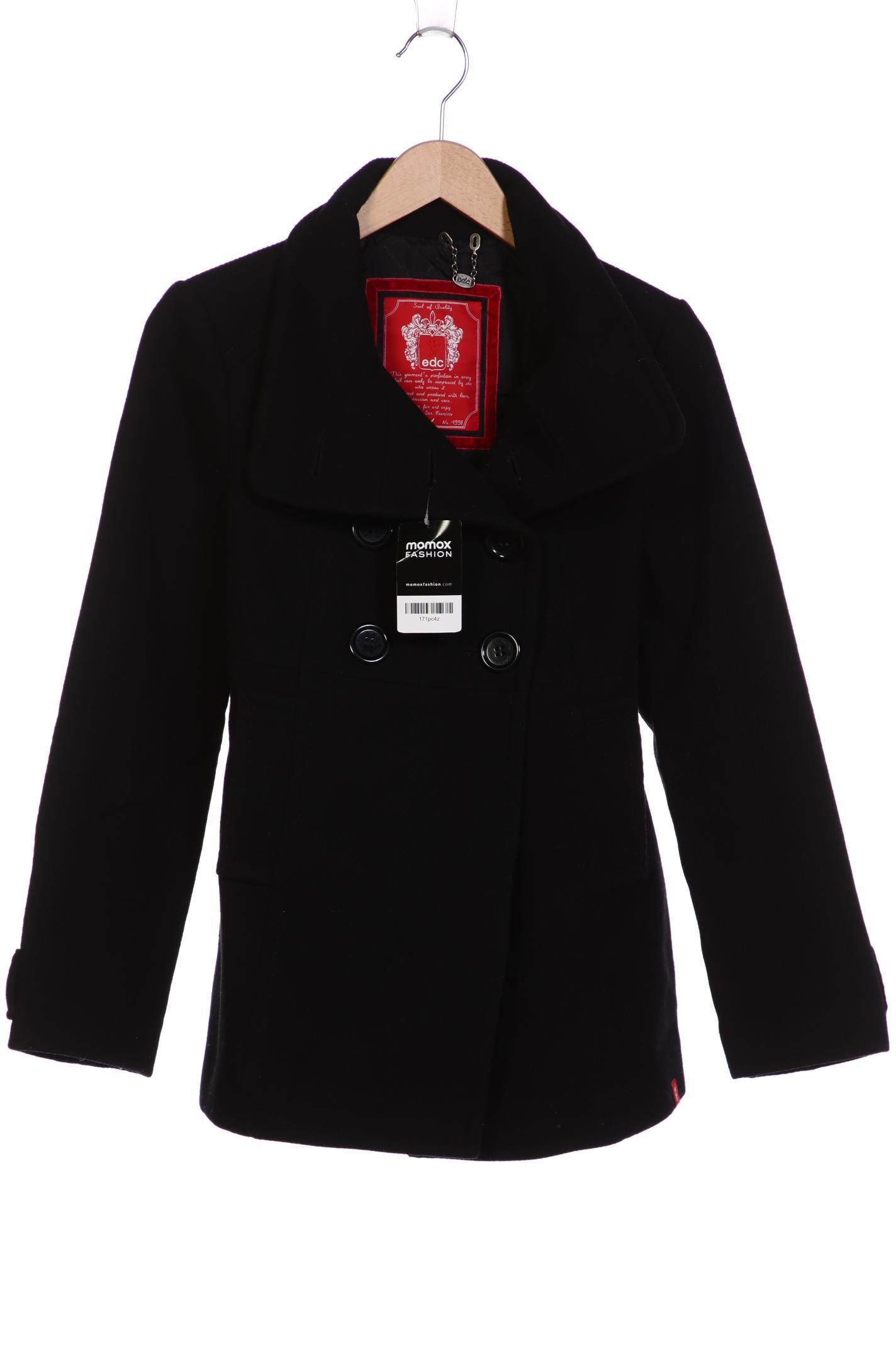 

edc by Esprit Damen Mantel, schwarz, Gr. 38