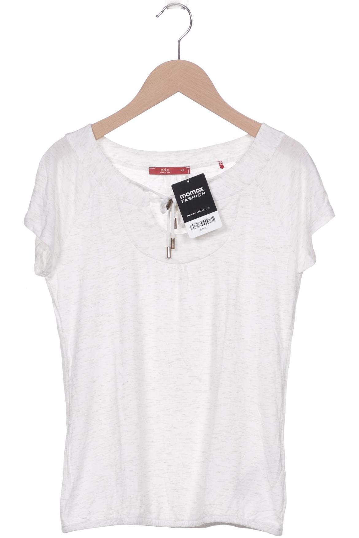 

edc by Esprit Damen T-Shirt, weiß, Gr. 34