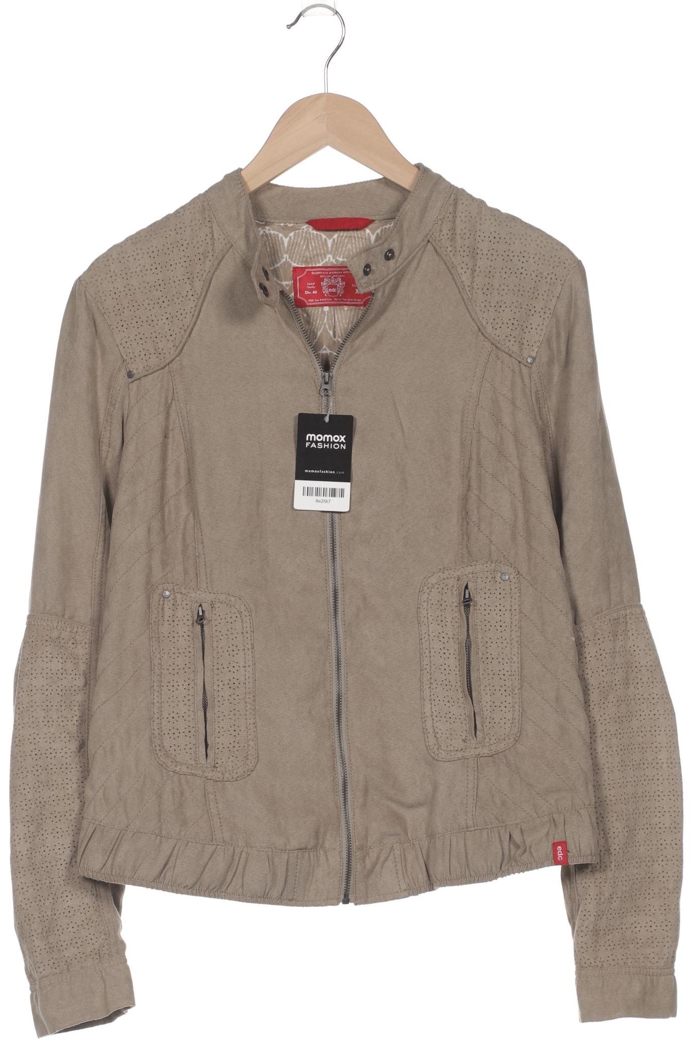 

edc by Esprit Damen Jacke, beige, Gr. 44