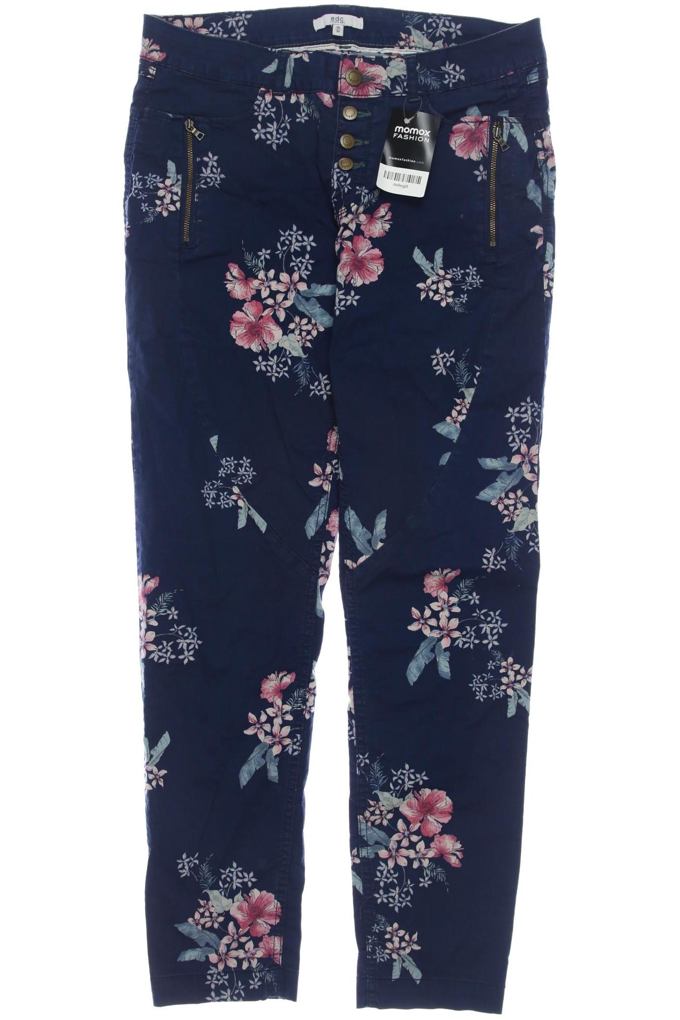 

edc by Esprit Damen Stoffhose, marineblau, Gr. 38