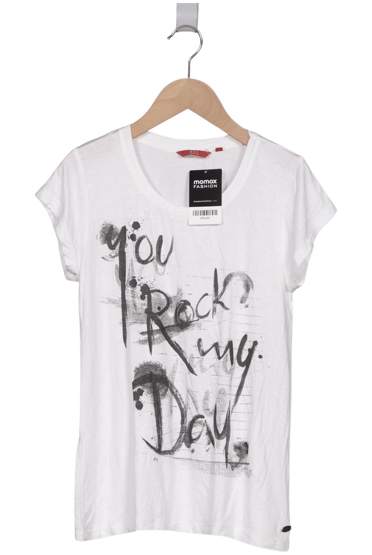 

edc by Esprit Damen T-Shirt, weiß, Gr. 34