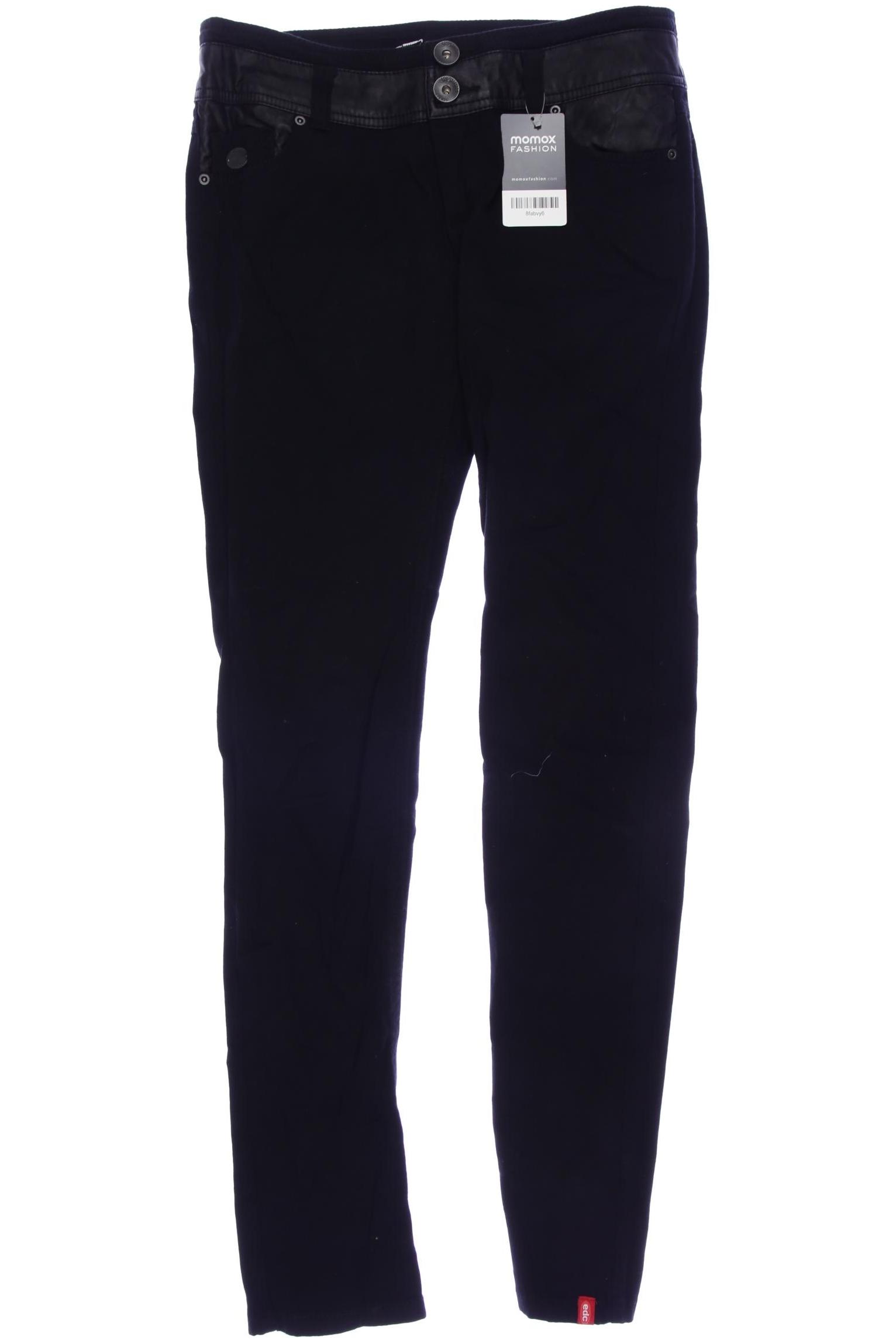 

edc by Esprit Damen Stoffhose, schwarz, Gr. 38