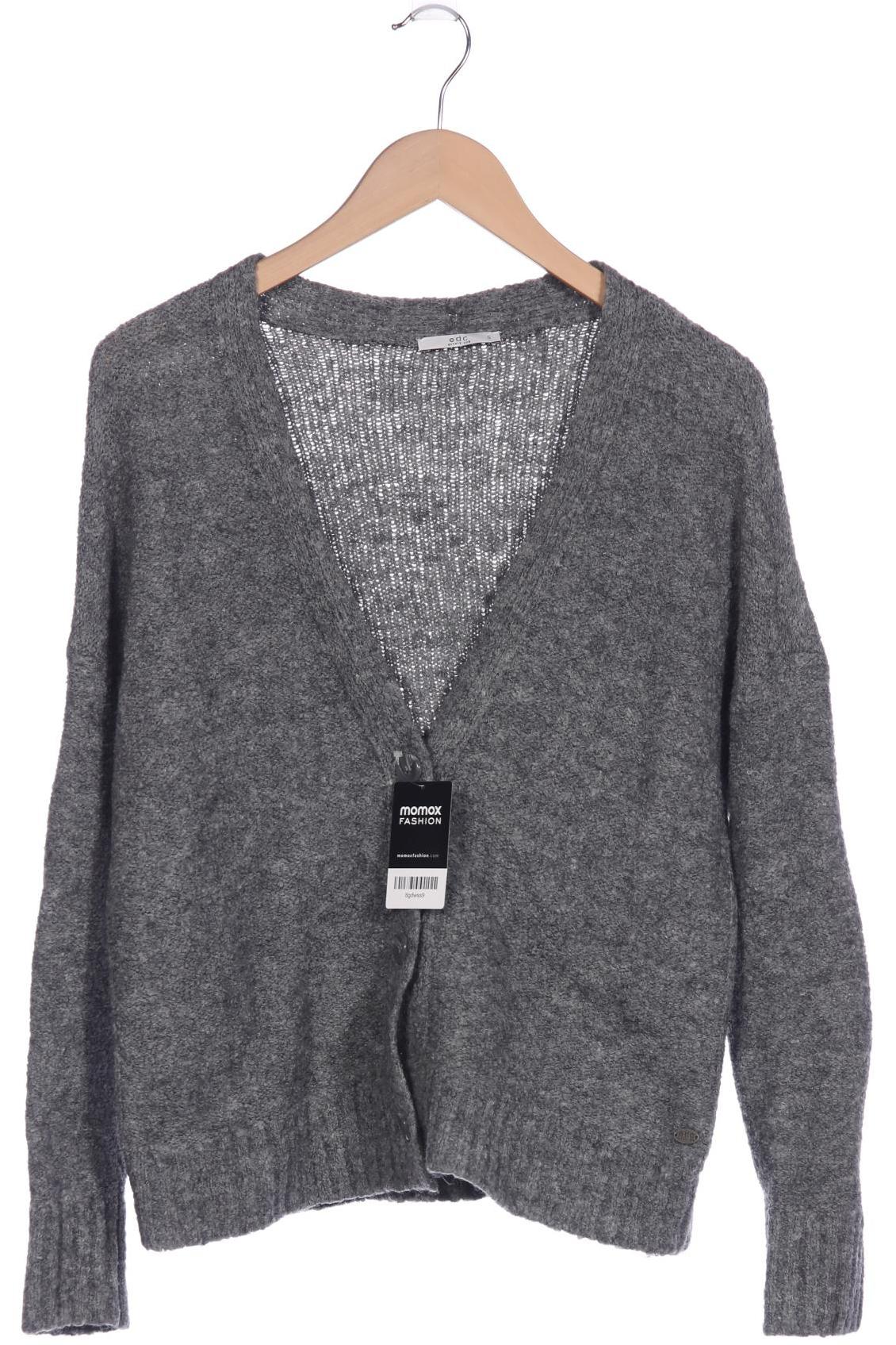 

edc by Esprit Damen Strickjacke, grau, Gr. 36