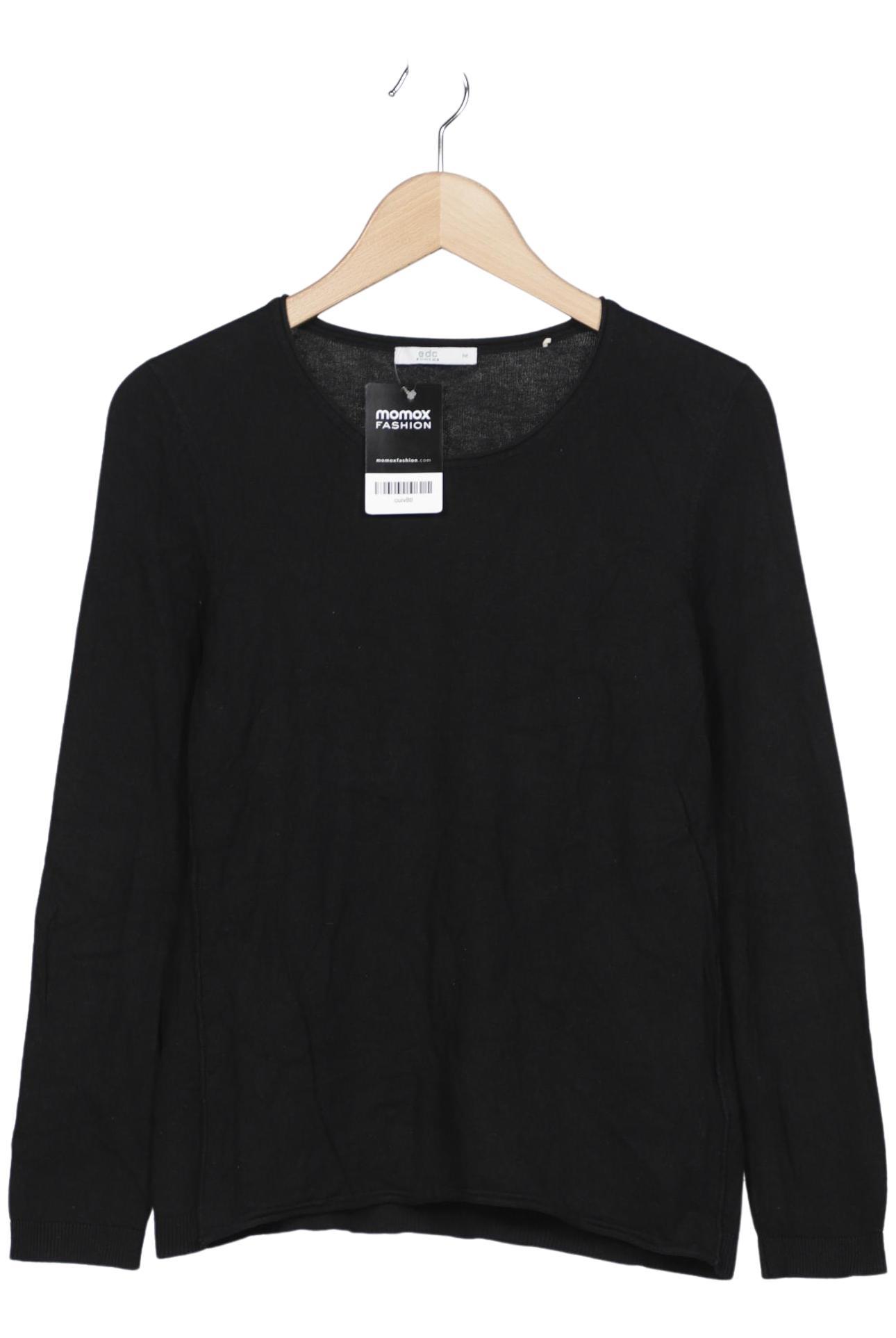 

edc by Esprit Damen Pullover, schwarz, Gr. 38