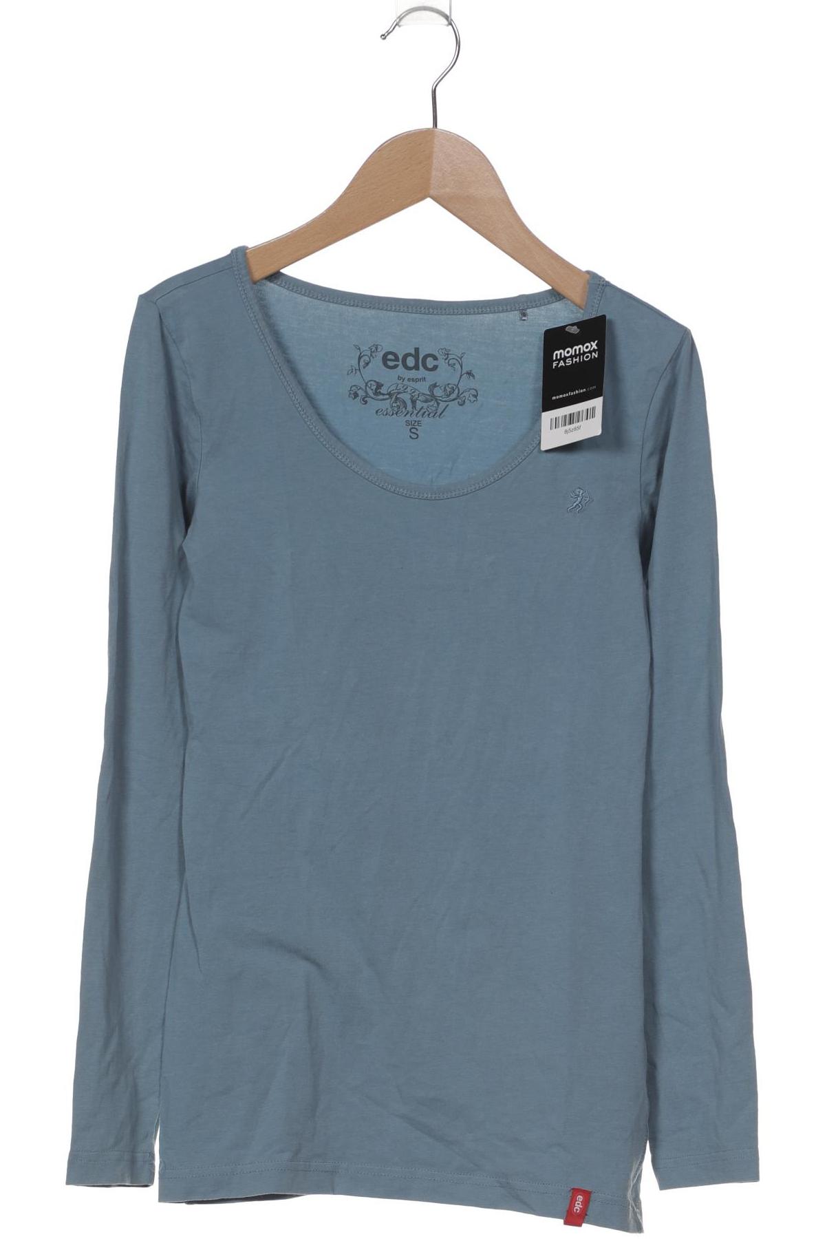 

edc by Esprit Damen Langarmshirt, blau, Gr. 36