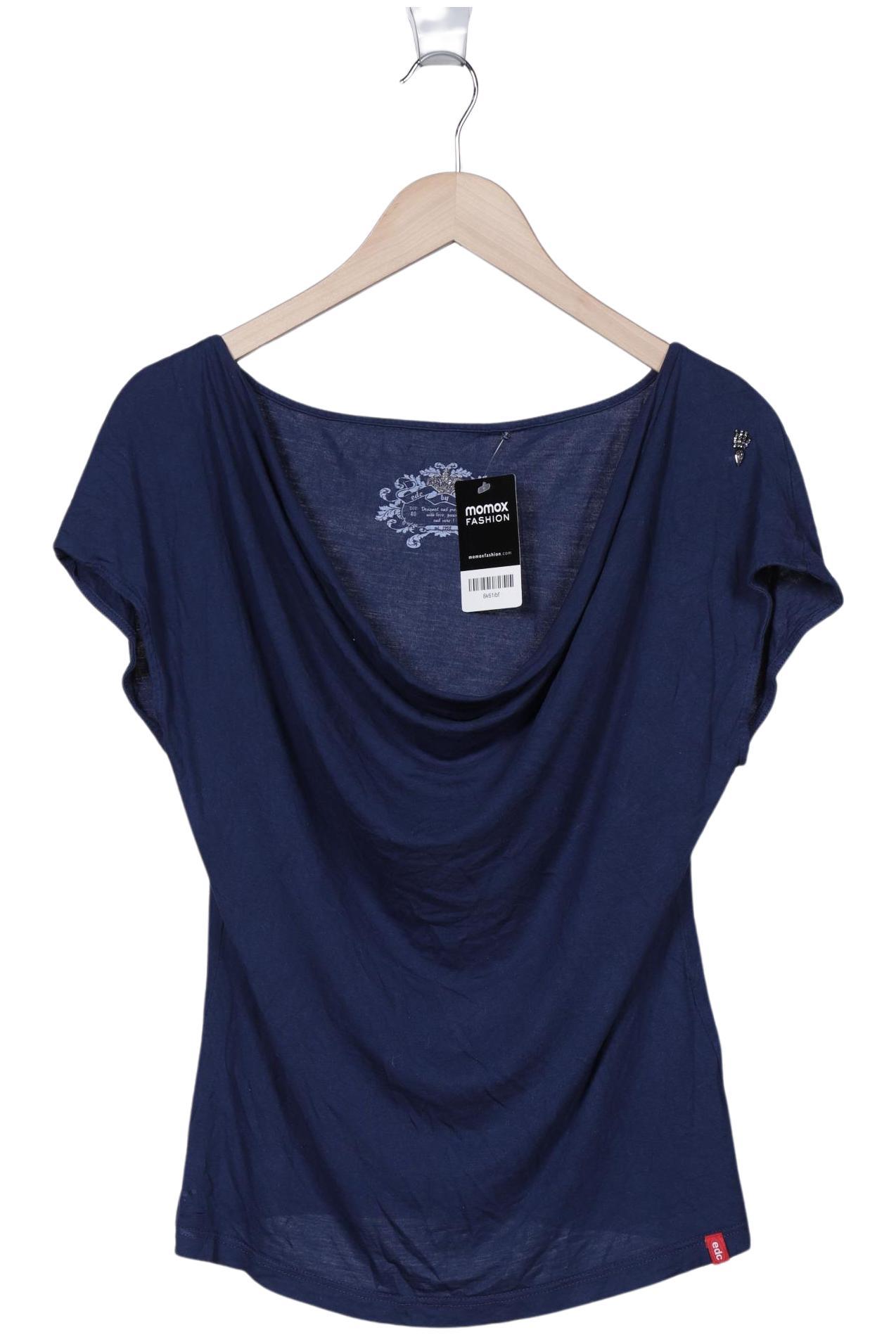 

edc by Esprit Damen T-Shirt, marineblau, Gr. 38