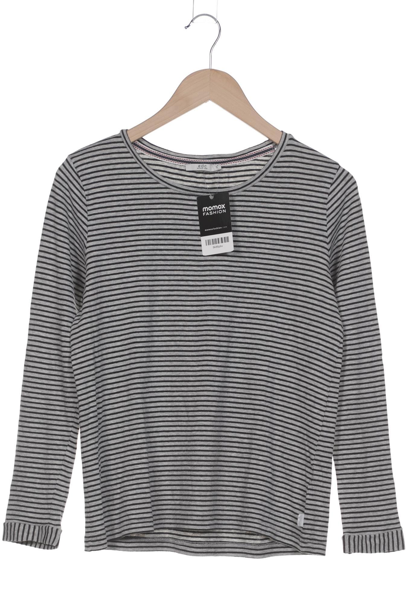 

edc by Esprit Damen Langarmshirt, grau, Gr. 36