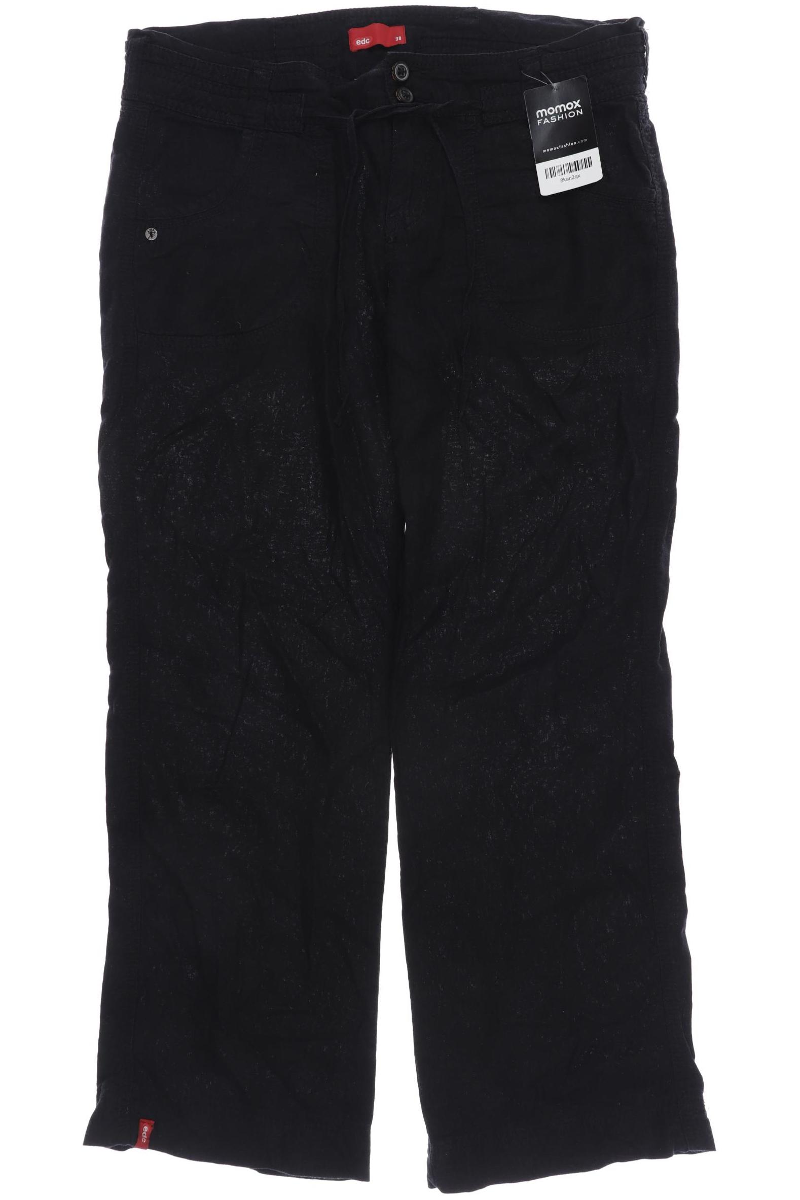 

edc by Esprit Damen Stoffhose, schwarz, Gr. 38