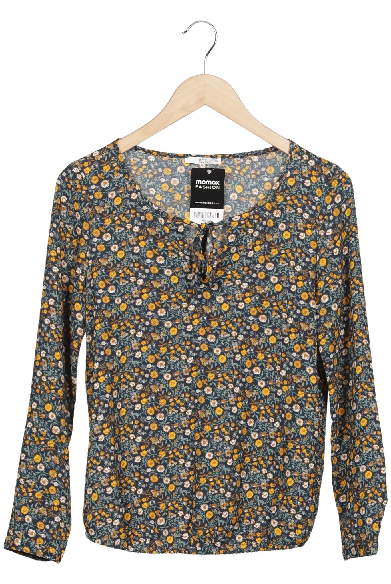 

edc by Esprit Damen Langarmshirt, mehrfarbig, Gr. 34