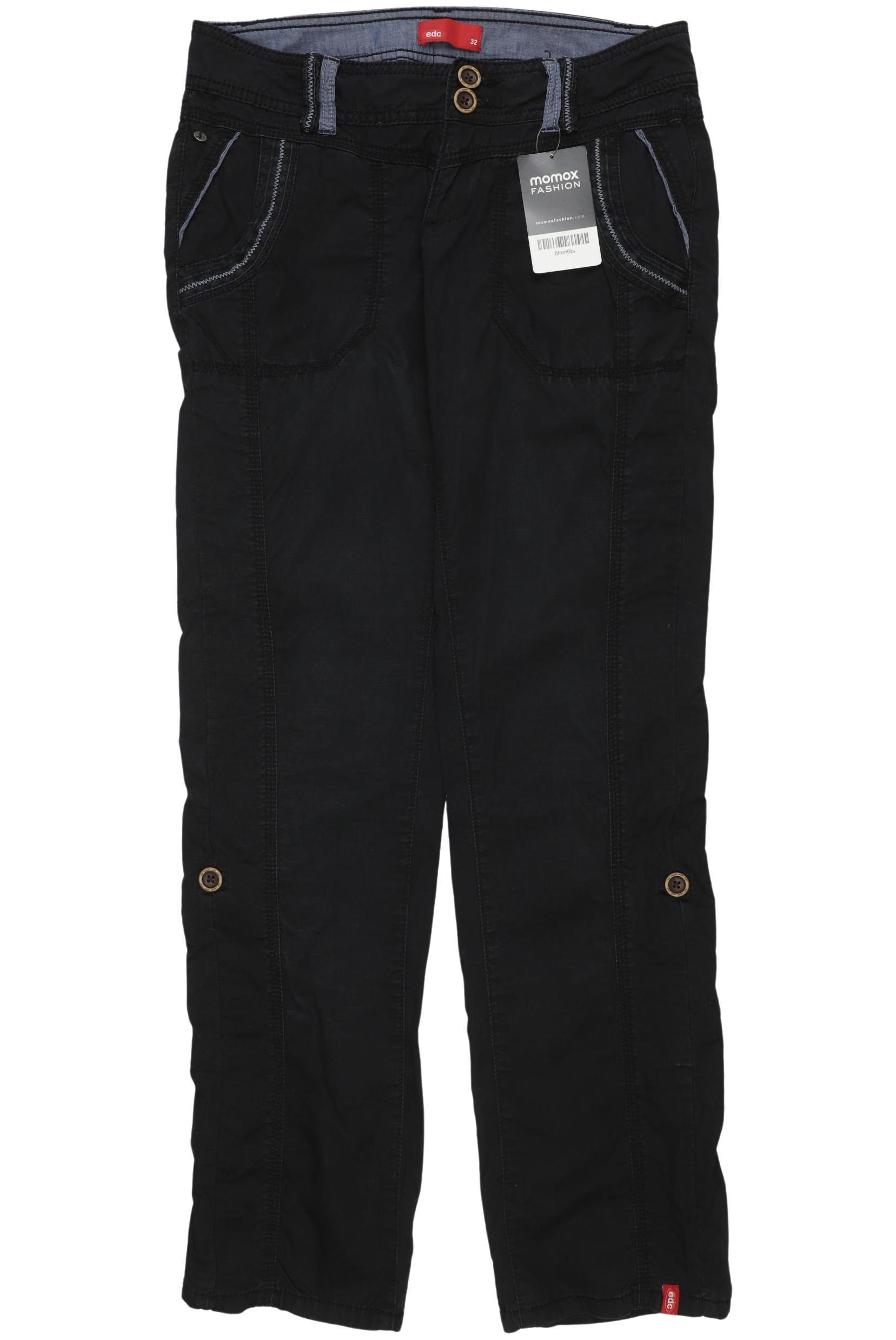 

edc by Esprit Damen Stoffhose, marineblau, Gr. 32
