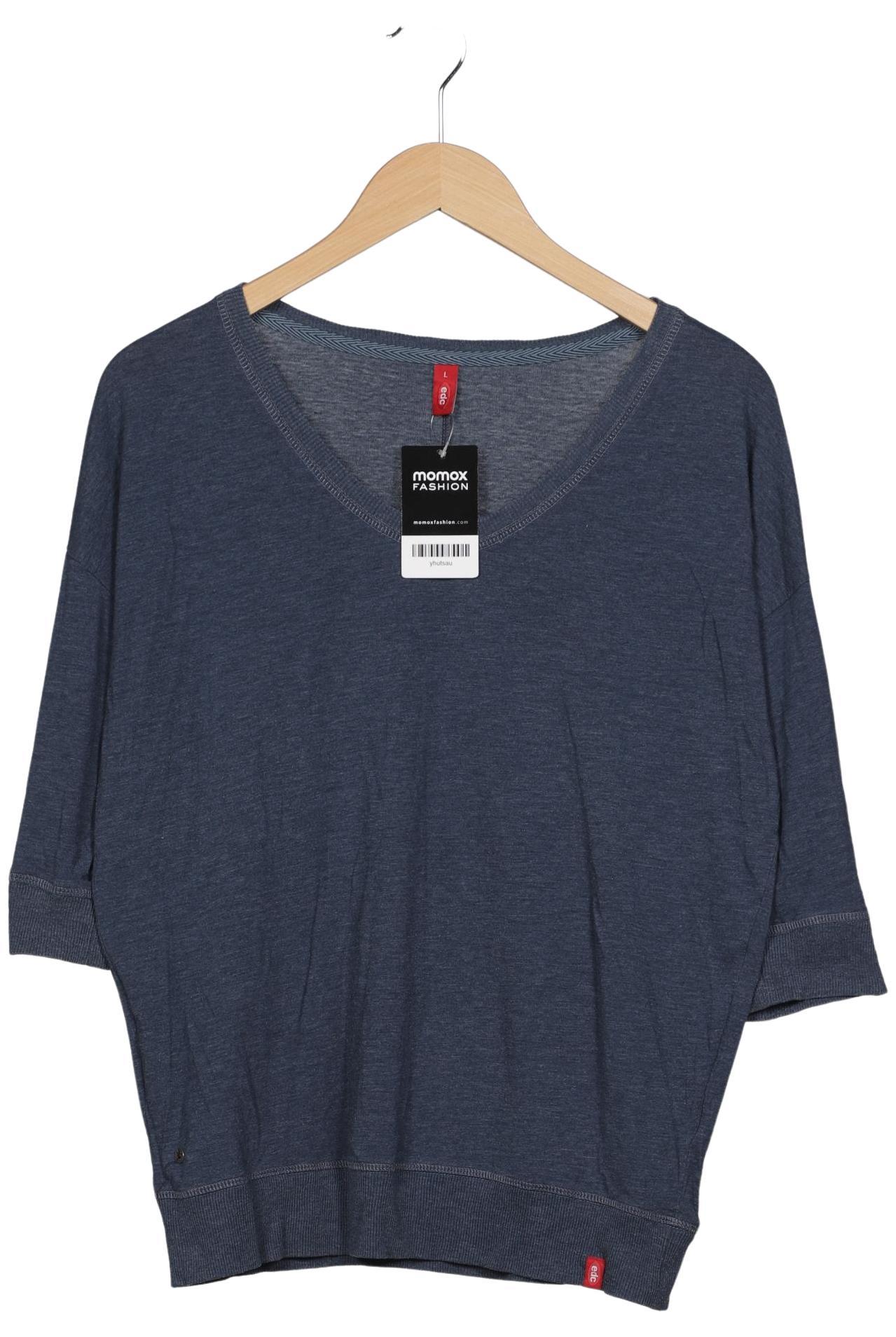 

edc by Esprit Damen Langarmshirt, marineblau, Gr. 42