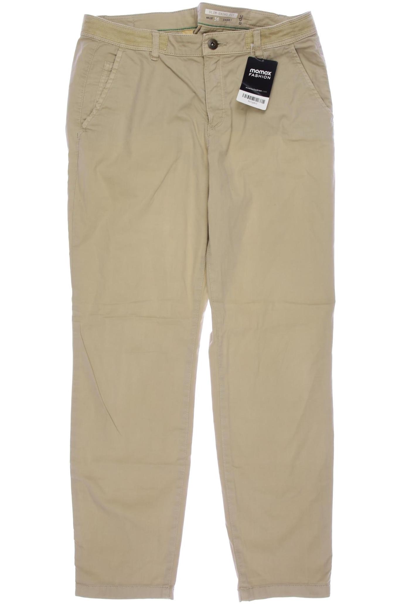 

edc by Esprit Damen Stoffhose, beige, Gr. 36