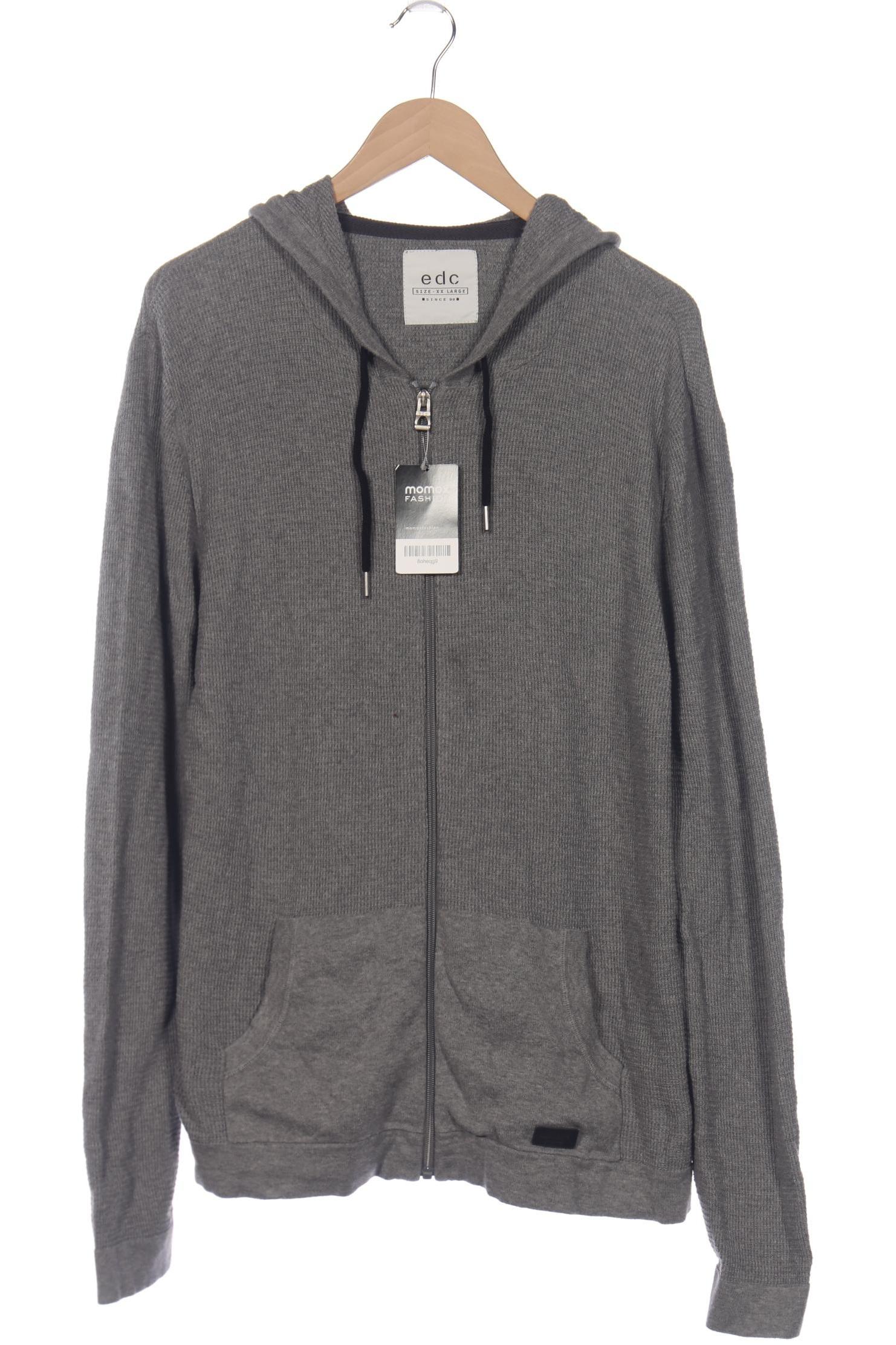 

edc by Esprit Herren Strickjacke, grau, Gr. 56