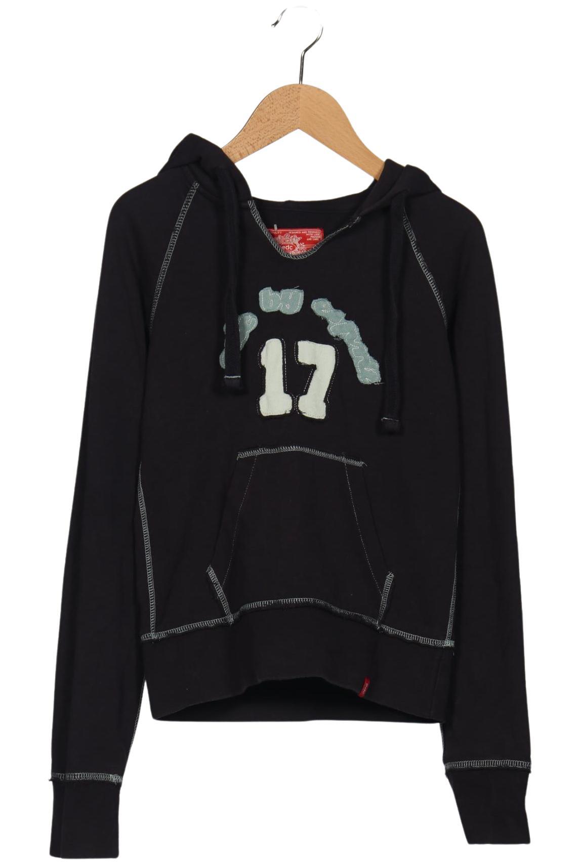 

edc by Esprit Damen Kapuzenpullover, schwarz, Gr. 34