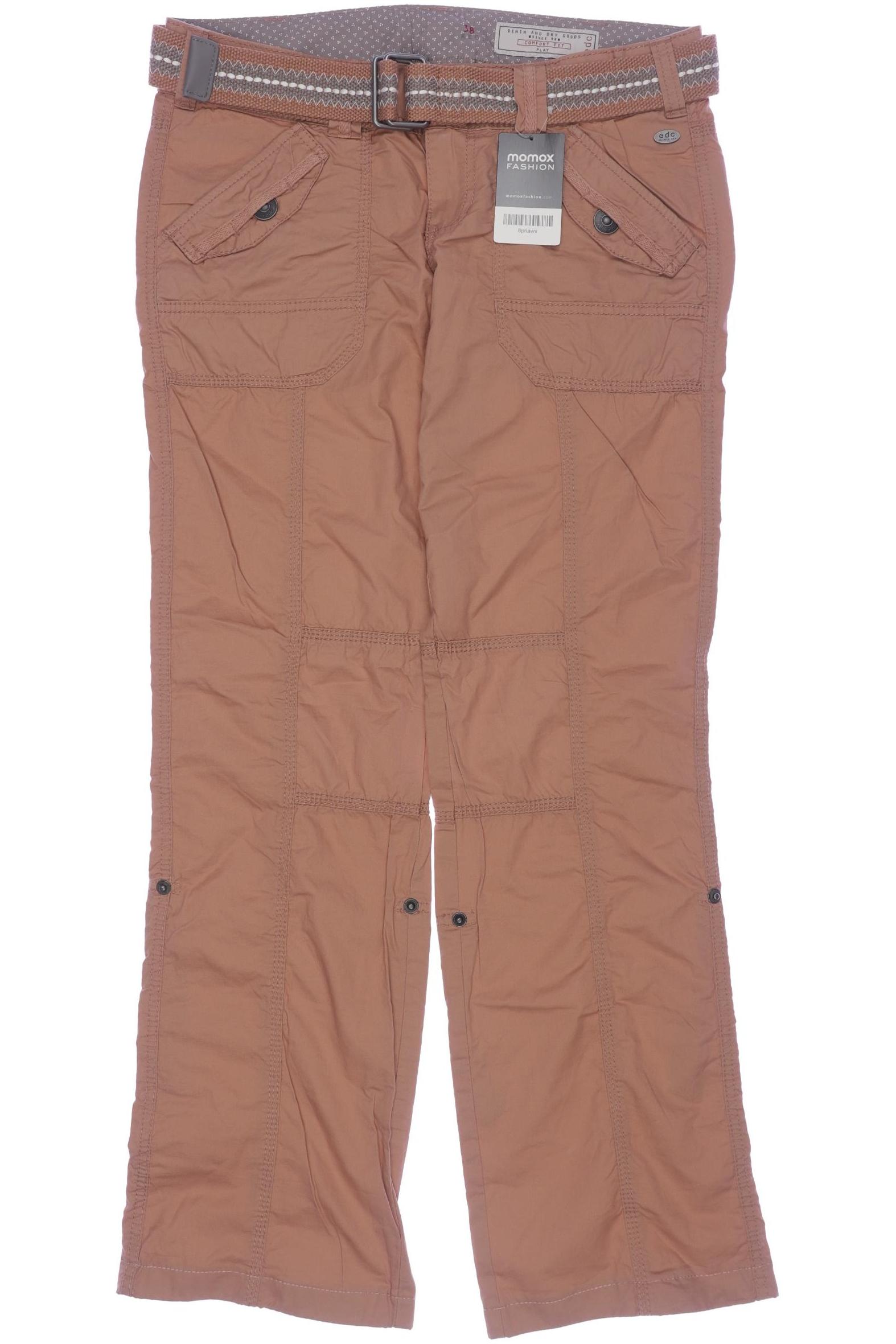 

edc by Esprit Damen Stoffhose, orange, Gr. 38