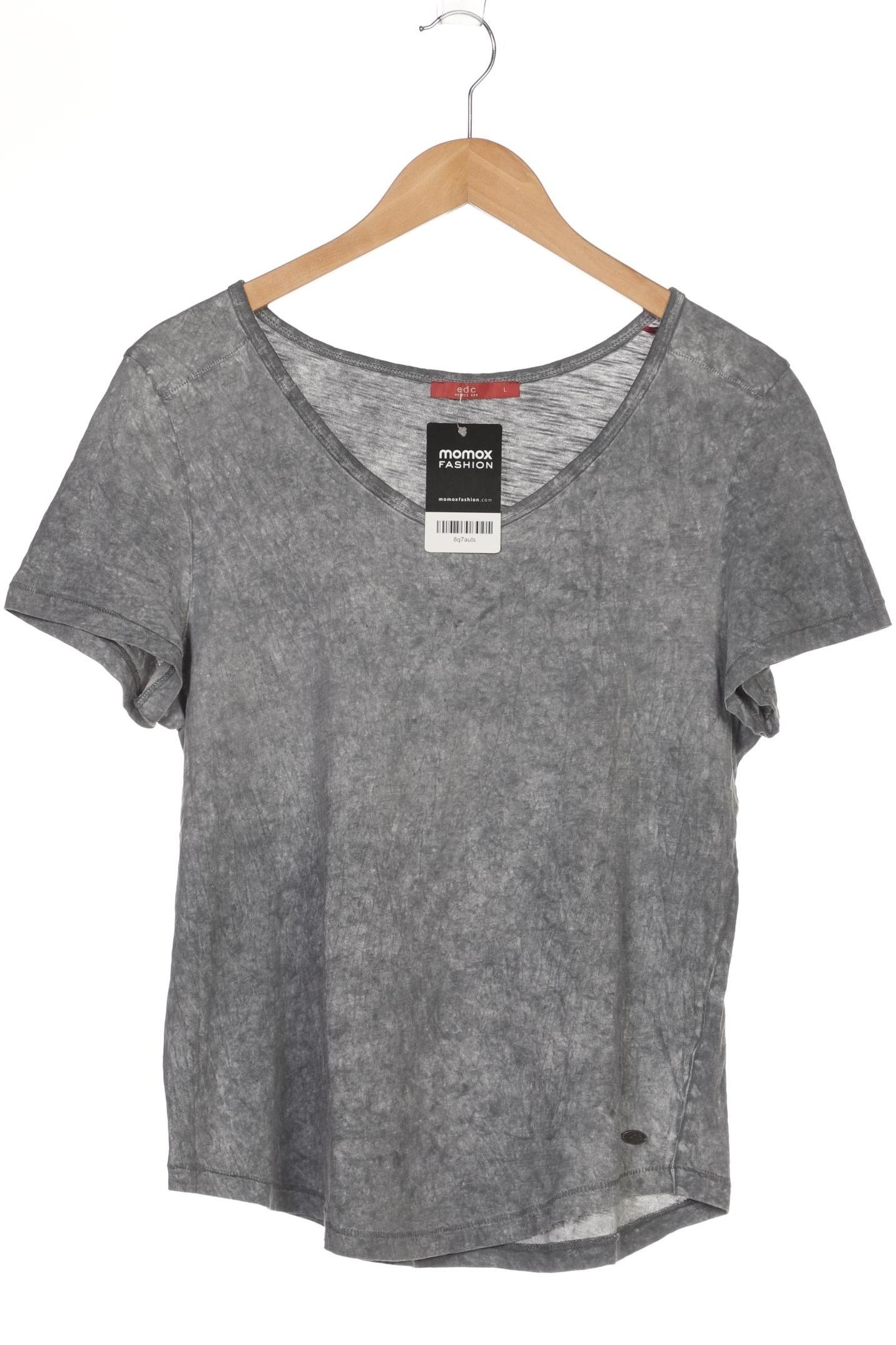

edc by Esprit Damen T-Shirt, grau, Gr. 42