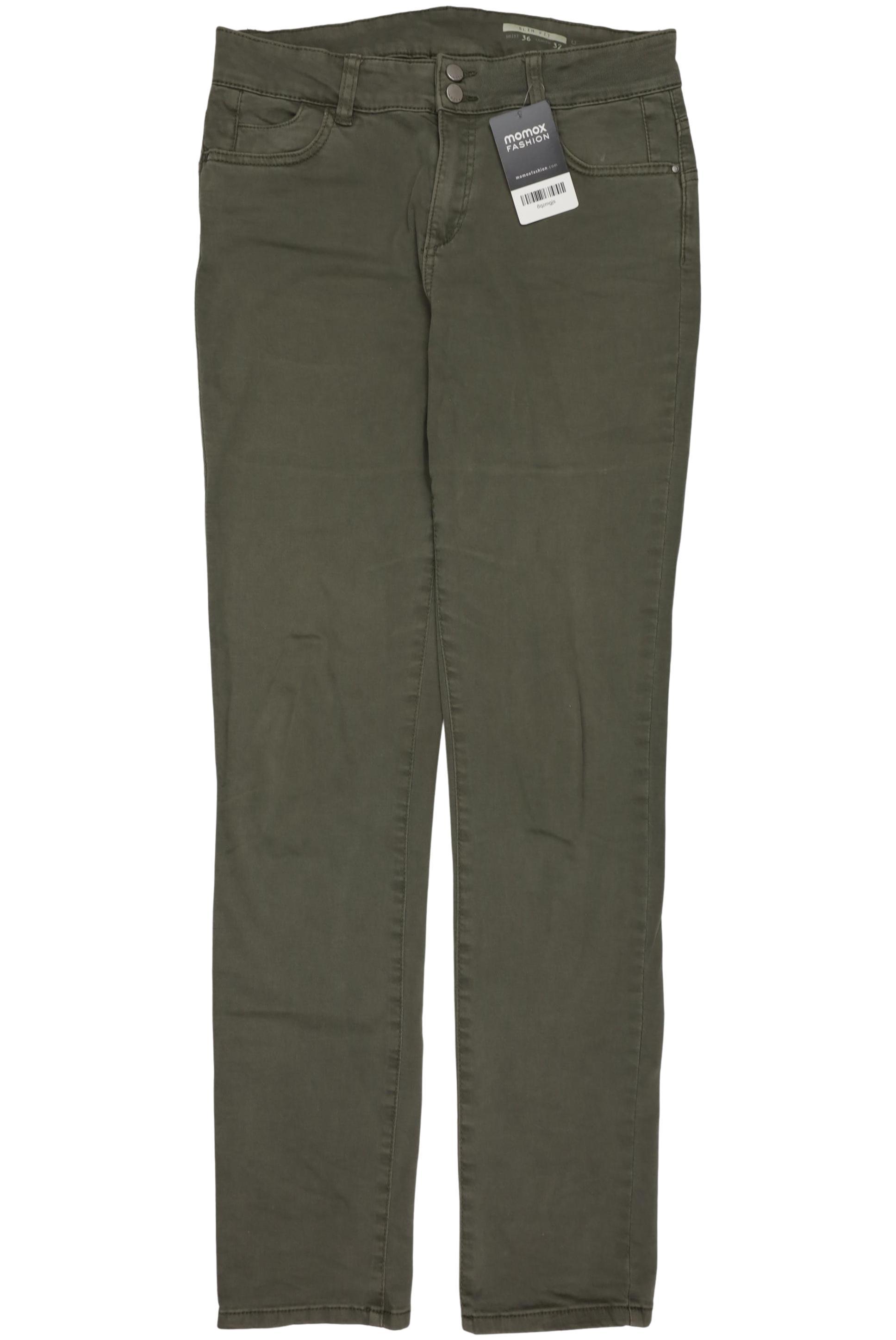 

edc by Esprit Damen Stoffhose, grün, Gr. 36