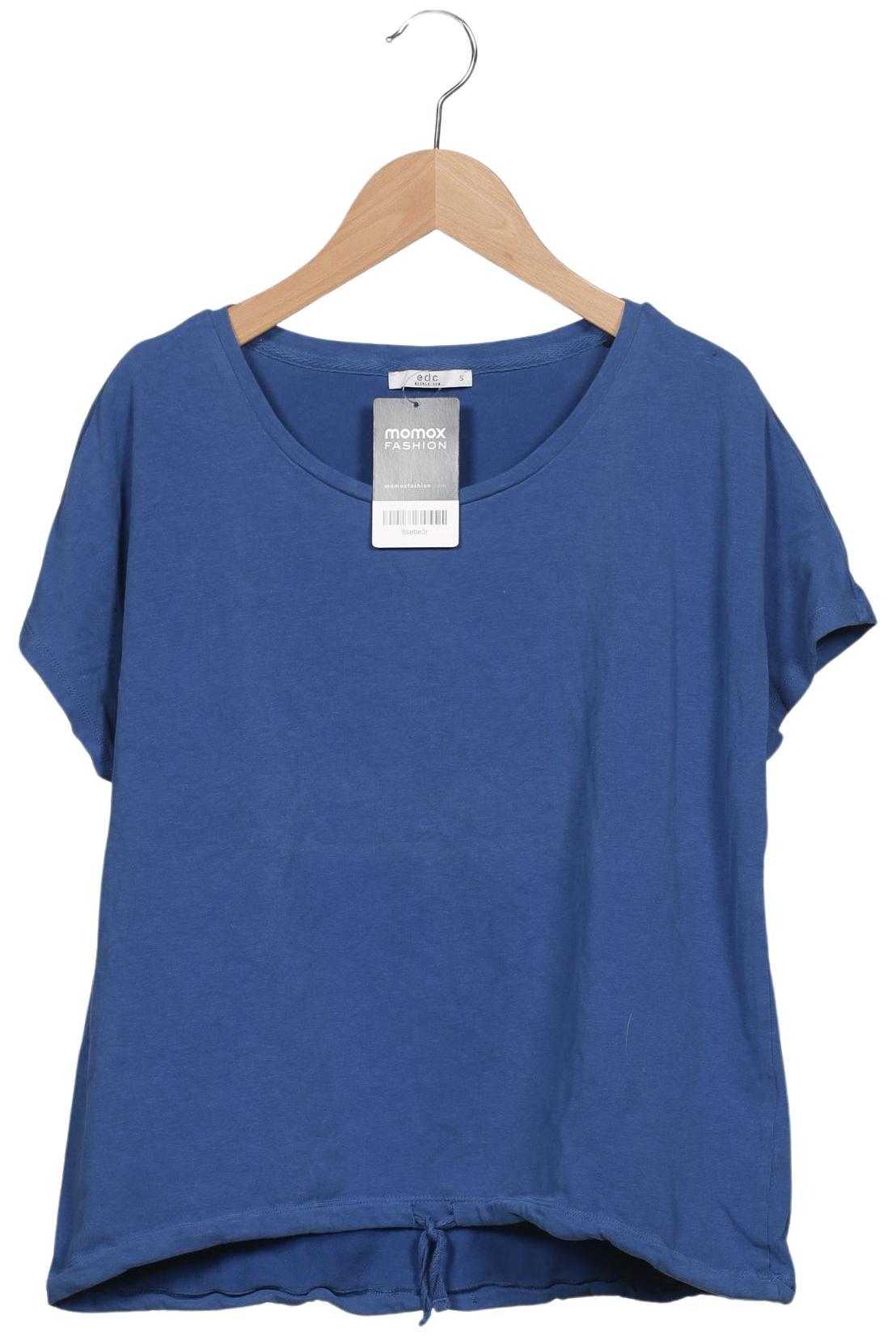 

edc by Esprit Damen T-Shirt, blau, Gr. 36