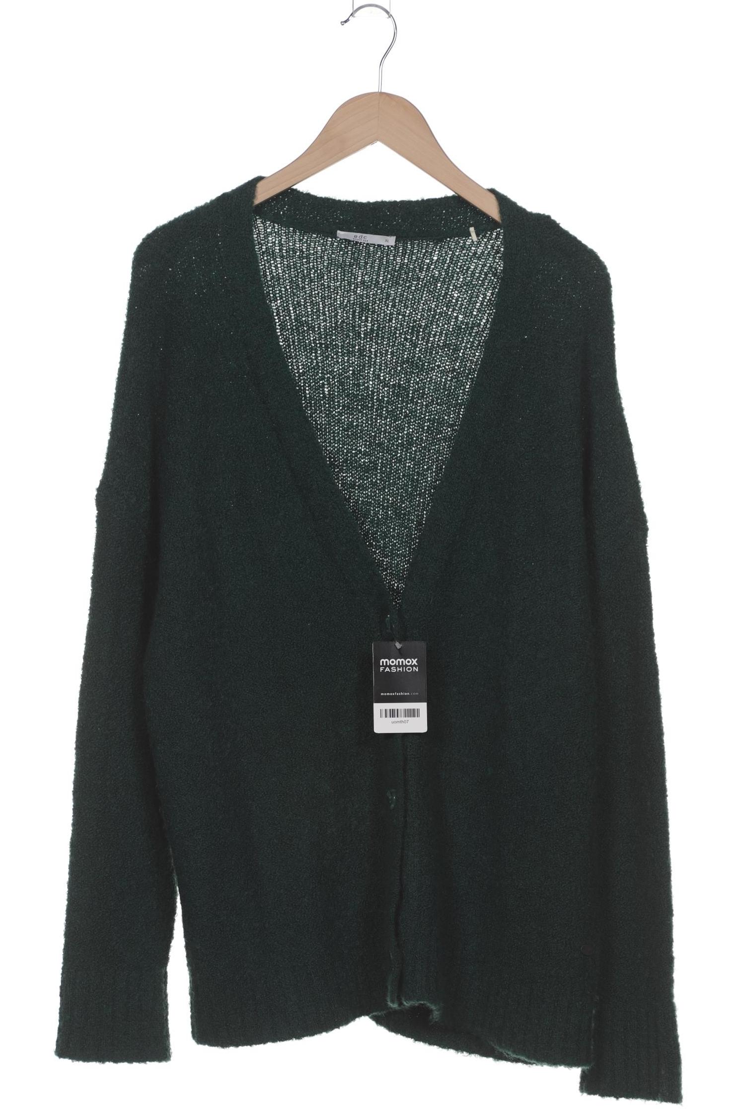 

edc by Esprit Damen Strickjacke, grün, Gr. 44