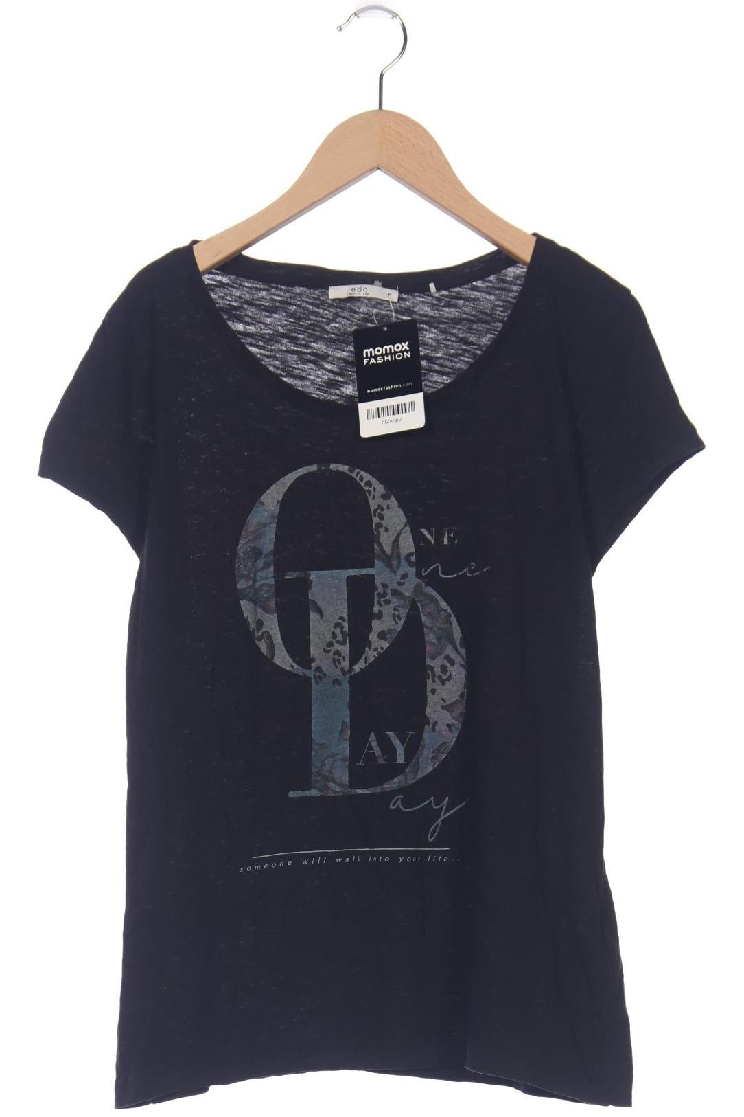 

edc by Esprit Damen T-Shirt, schwarz, Gr. 38