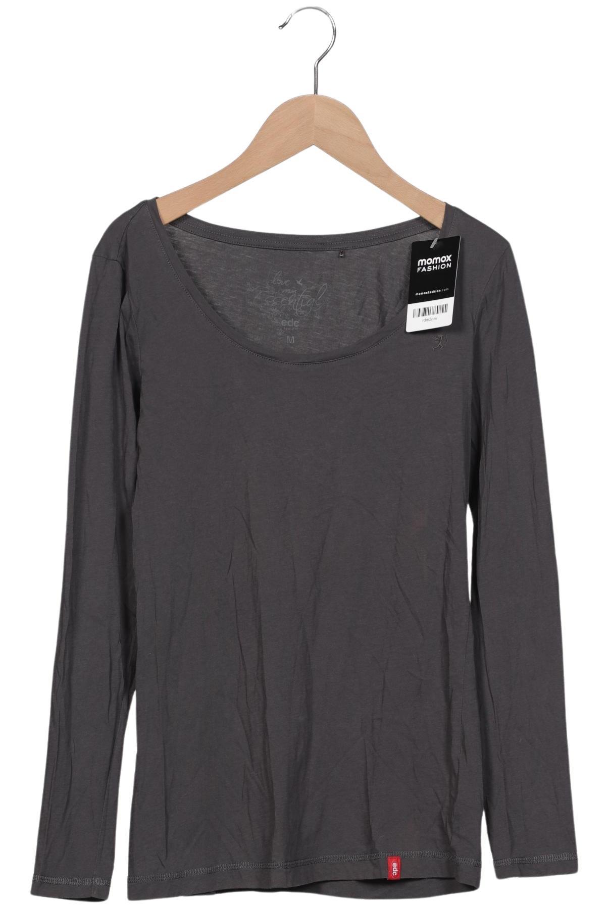 

edc by Esprit Damen Langarmshirt, grau, Gr. 38