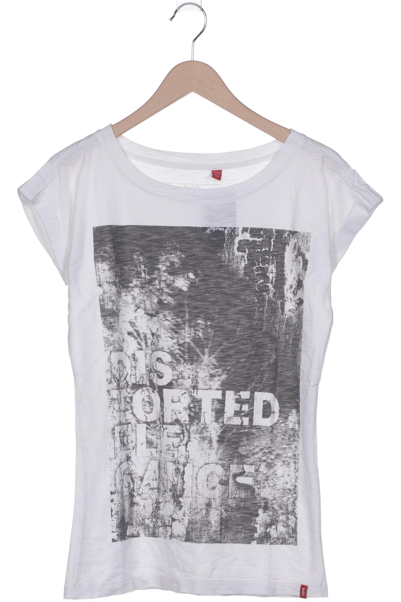 

edc by Esprit Damen T-Shirt, weiß, Gr. 36