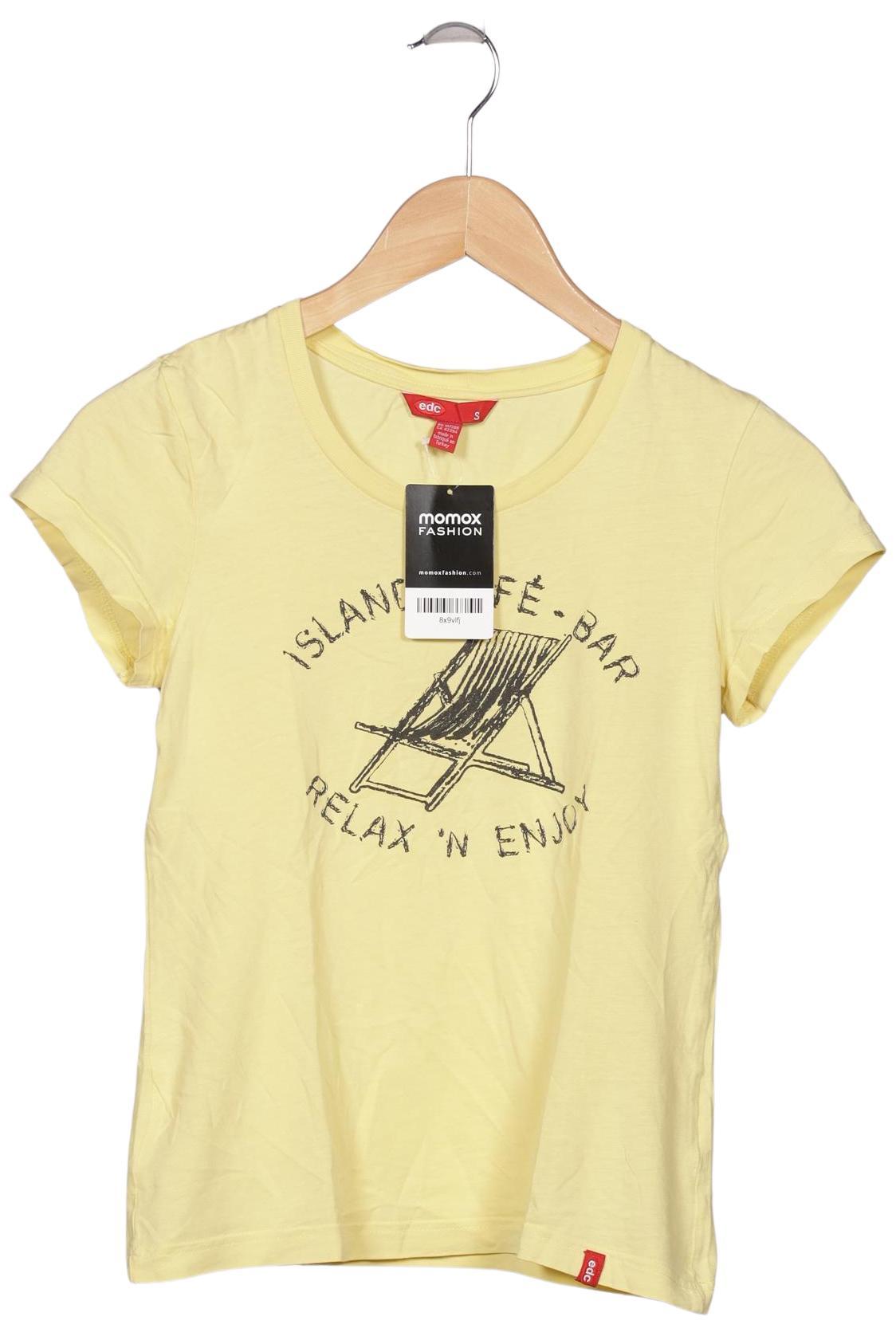 

edc by Esprit Damen T-Shirt, gelb, Gr. 36