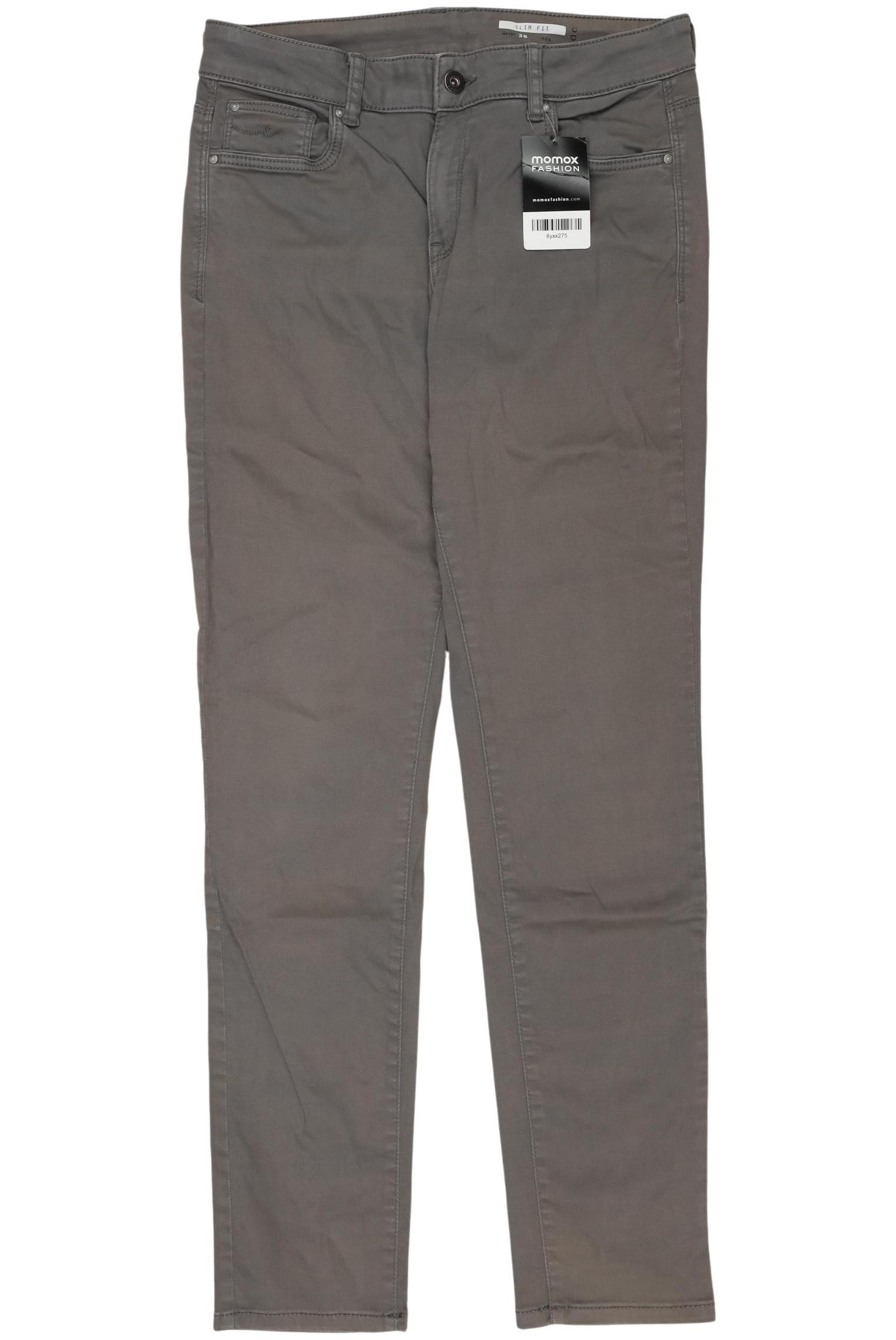 

edc by Esprit Damen Stoffhose, grau, Gr. 38