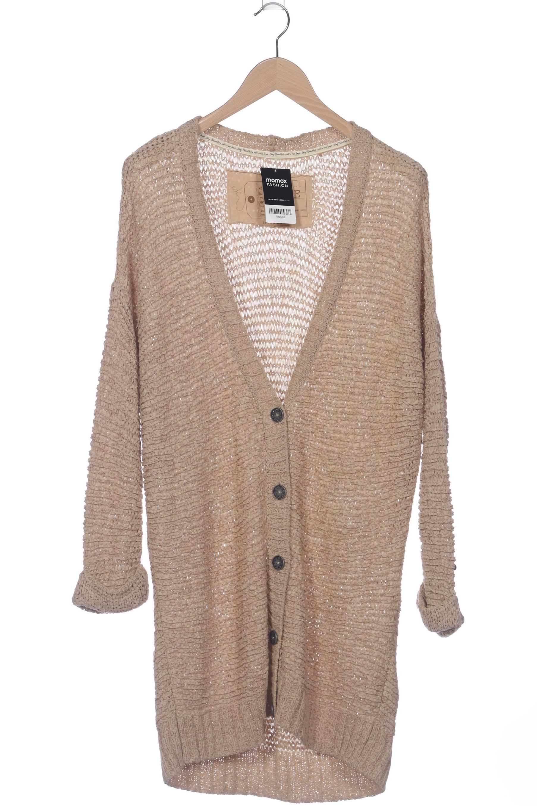 

edc by Esprit Damen Strickjacke, beige, Gr. 42