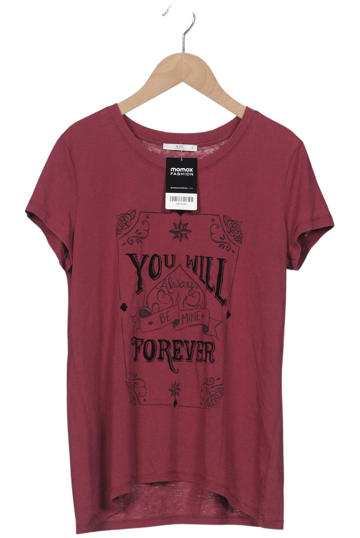 

edc by Esprit Damen T-Shirt, bordeaux, Gr. 36