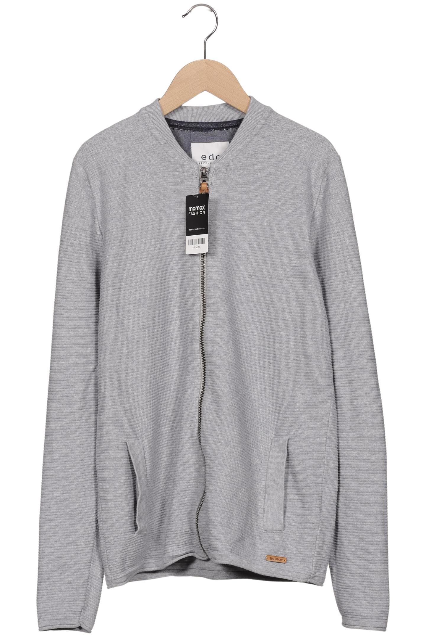 

edc by Esprit Damen Strickjacke, grau, Gr. 38