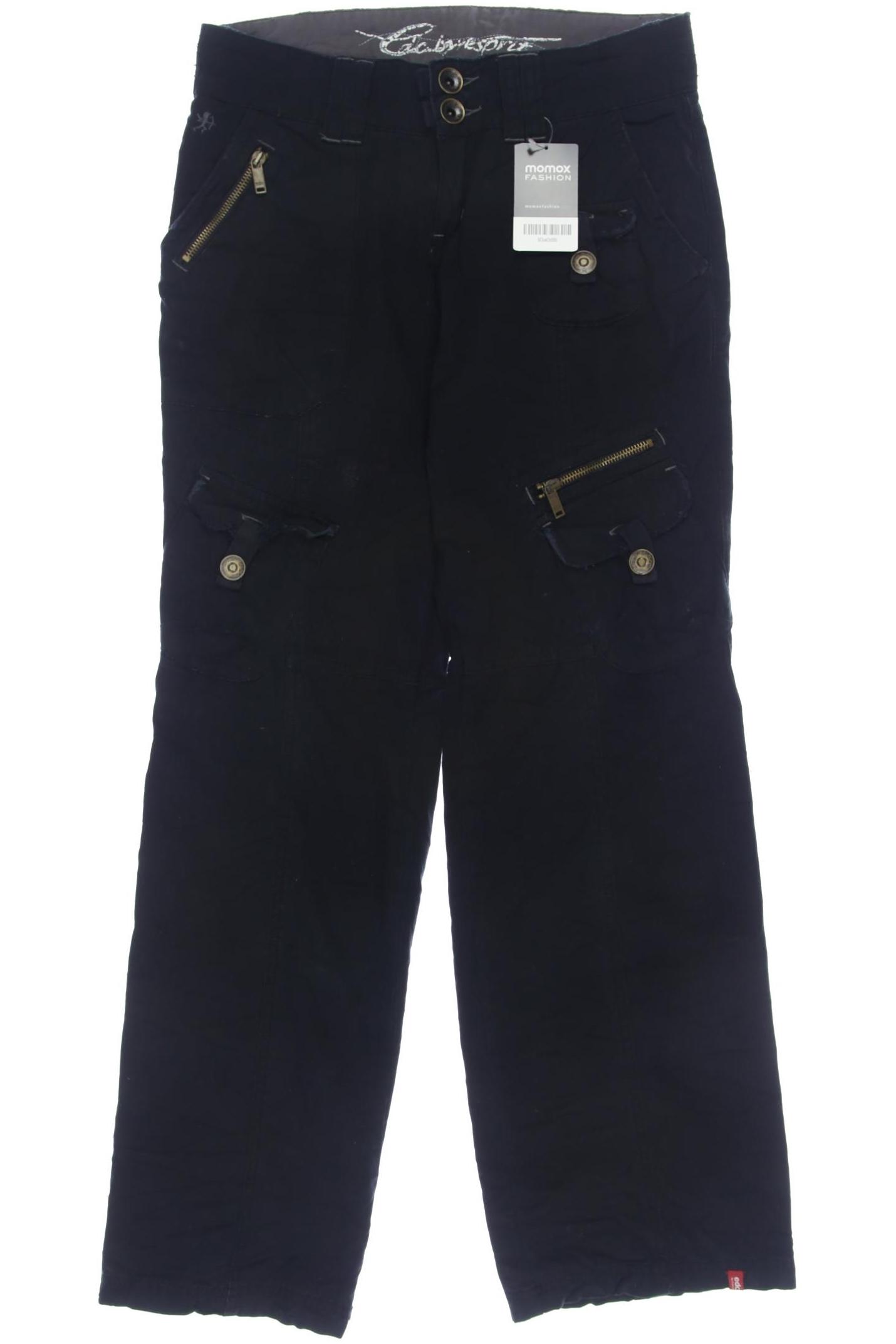 

edc by Esprit Damen Stoffhose, schwarz, Gr. 34