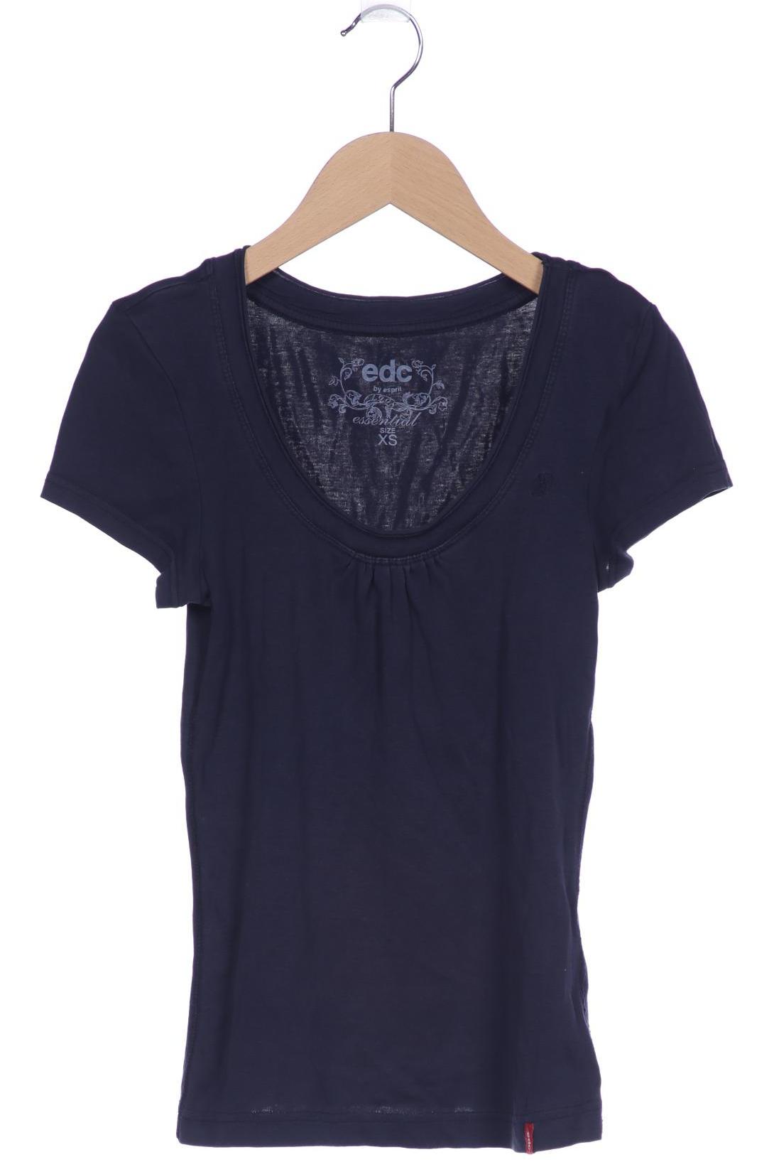 

edc by Esprit Damen T-Shirt, marineblau, Gr. 34