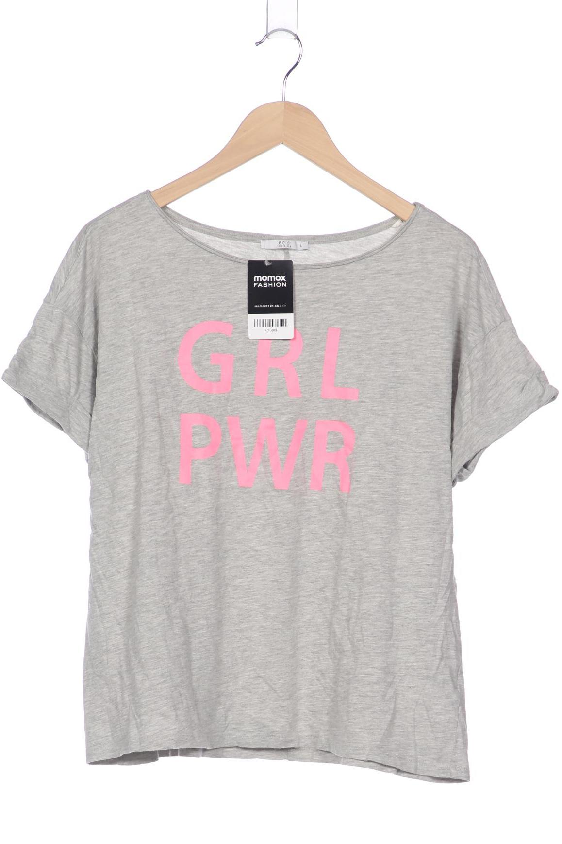 

edc by Esprit Damen T-Shirt, grau, Gr. 42